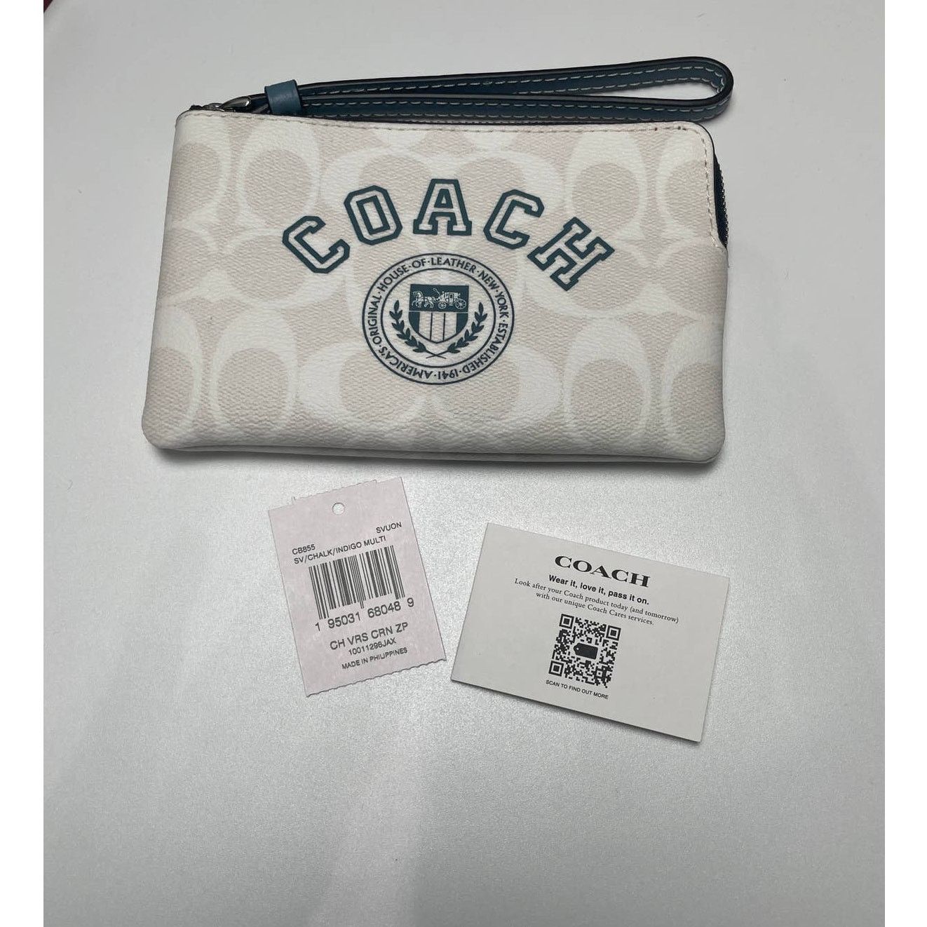 Coach Coach Corner Zip Wristlet Wallet Signature Canvas Chalk new Size ONE SIZE - 4 Thumbnail