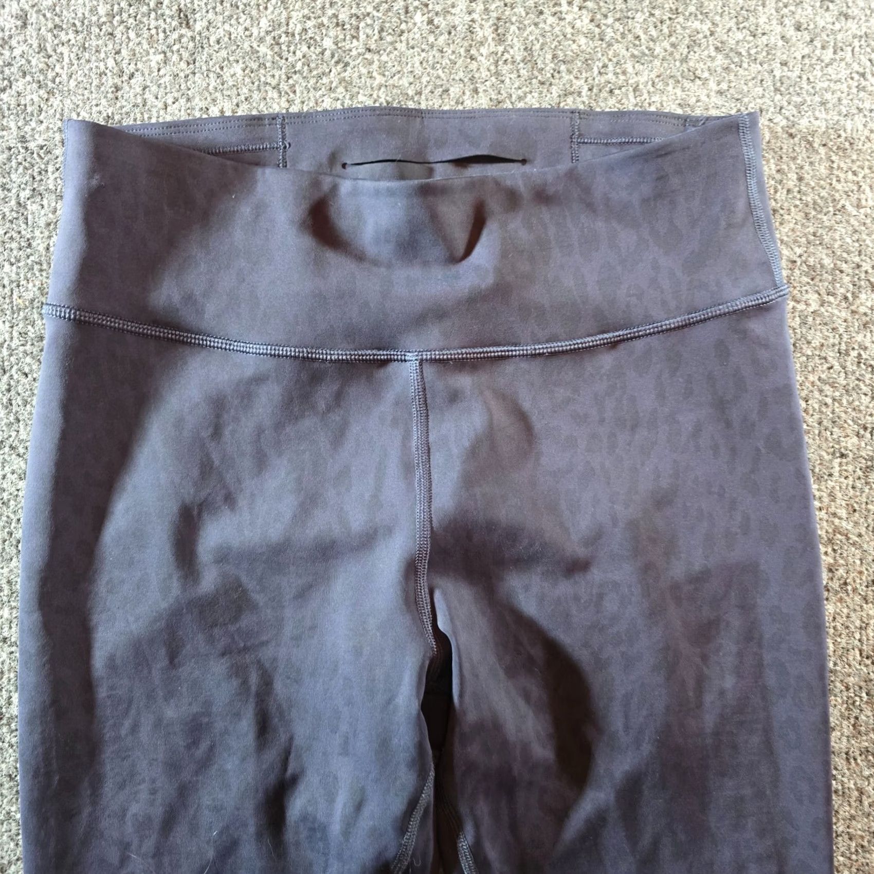 Vintage Peloton Pants Womens M Blue Gray Leopard Legging Stretch Athleisure Pants Skinny Inseam 25 in Womens Footwear Size 32" / US 10 / IT 46 - 2 Thumbnail