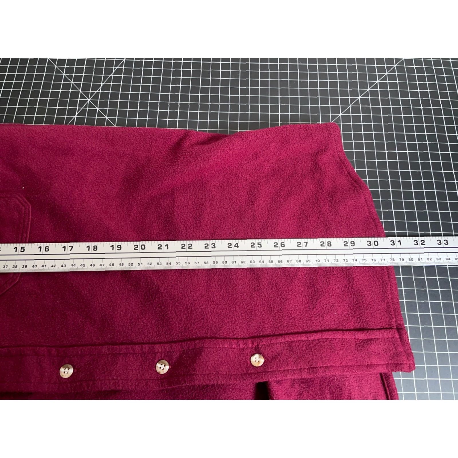 Vintage VINTAGE Melton Shirt Adult XL Dark Red Polartec Fleece Button-Front USA Made Men’s Winter 90s Grunge Retro Size US XL / EU 56 / 4 - 6 Thumbnail