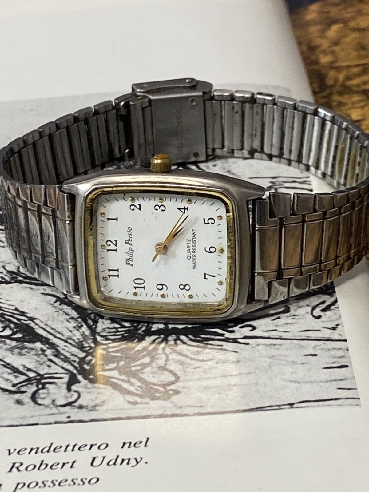 Japanese Brand Philip Persio Tank Watch Vintage Retro Rare Futuristic Size ONE SIZE - 6 Thumbnail