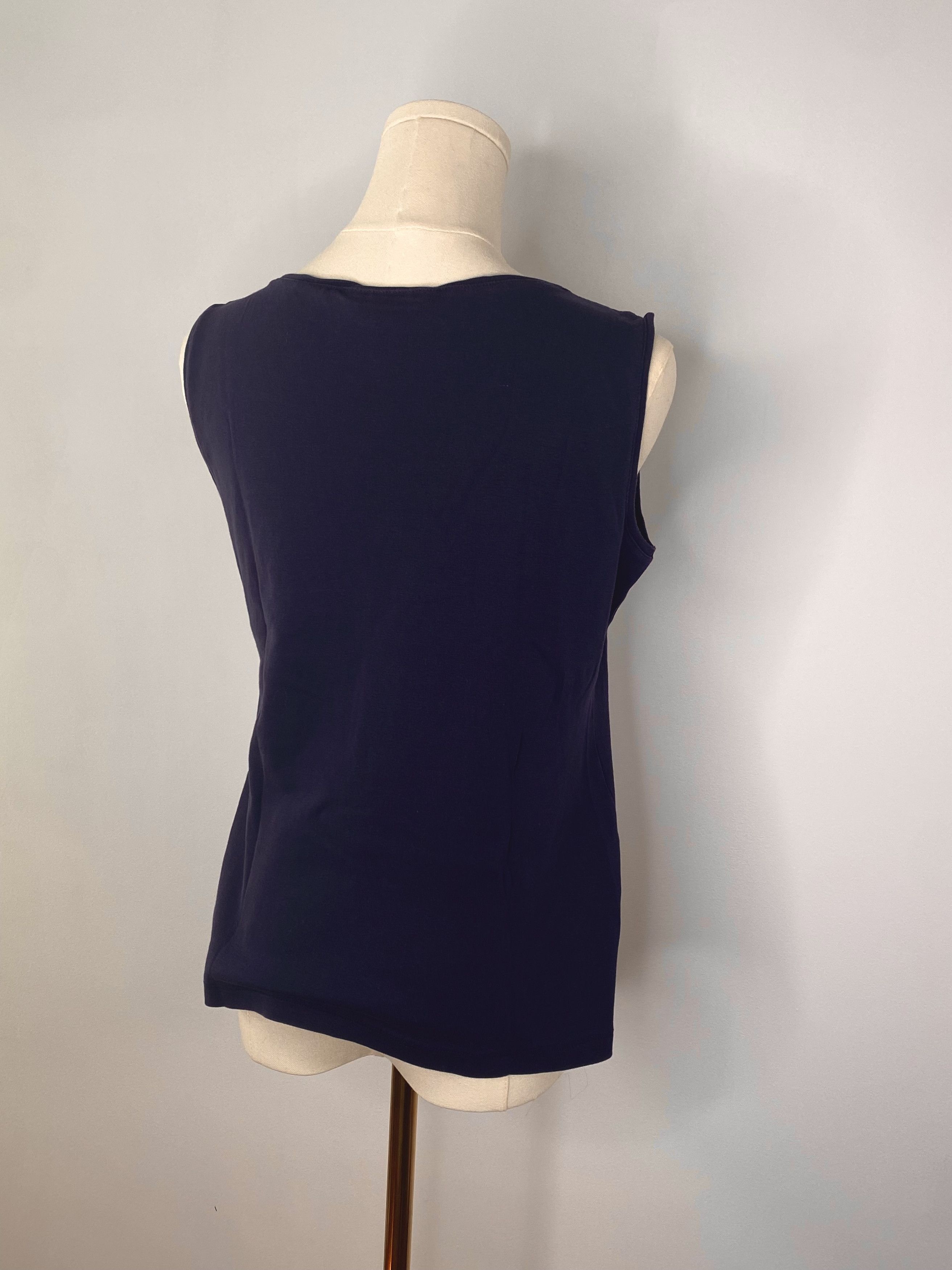 Vintage Karen Scott - Blue Sleeveless Tank Top Size ONE SIZE - 4 Thumbnail
