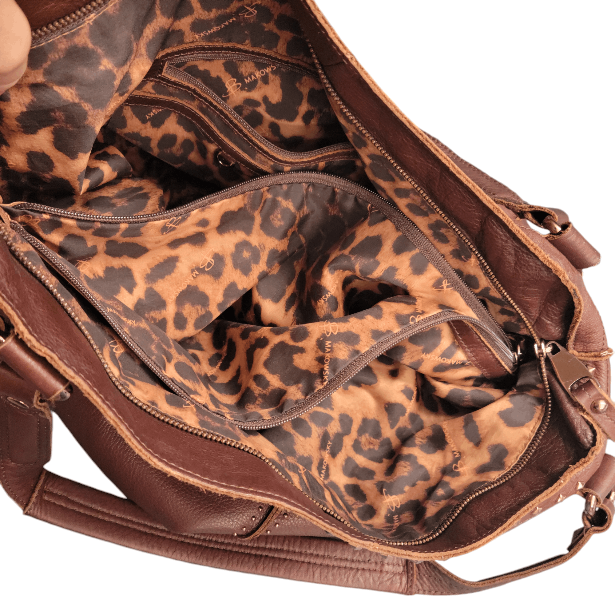 Other B Makowski Large Brown Leather Hobo Shoulder Bag Size ONE SIZE - 5 Thumbnail