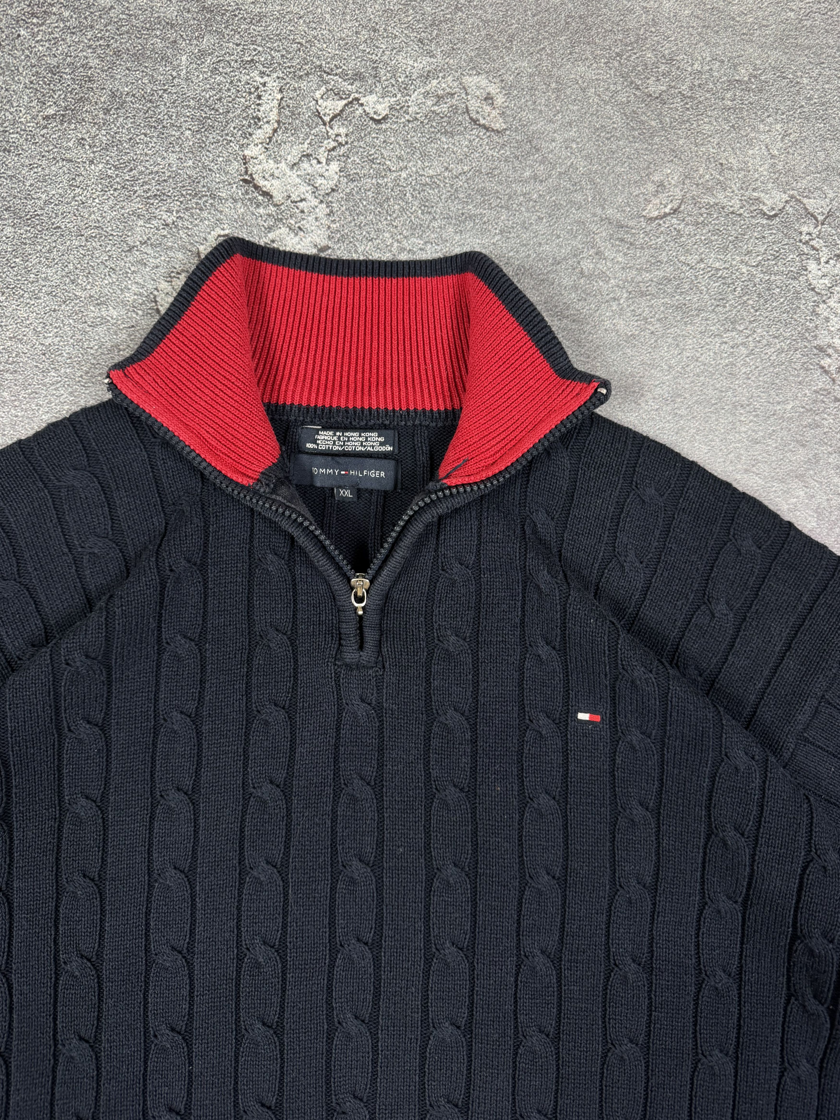 If Six Was Nine Tommy Hilfiger Zip Knitted Sweater Size XXL Size US XXL / EU 58 / 5 - 3 Thumbnail