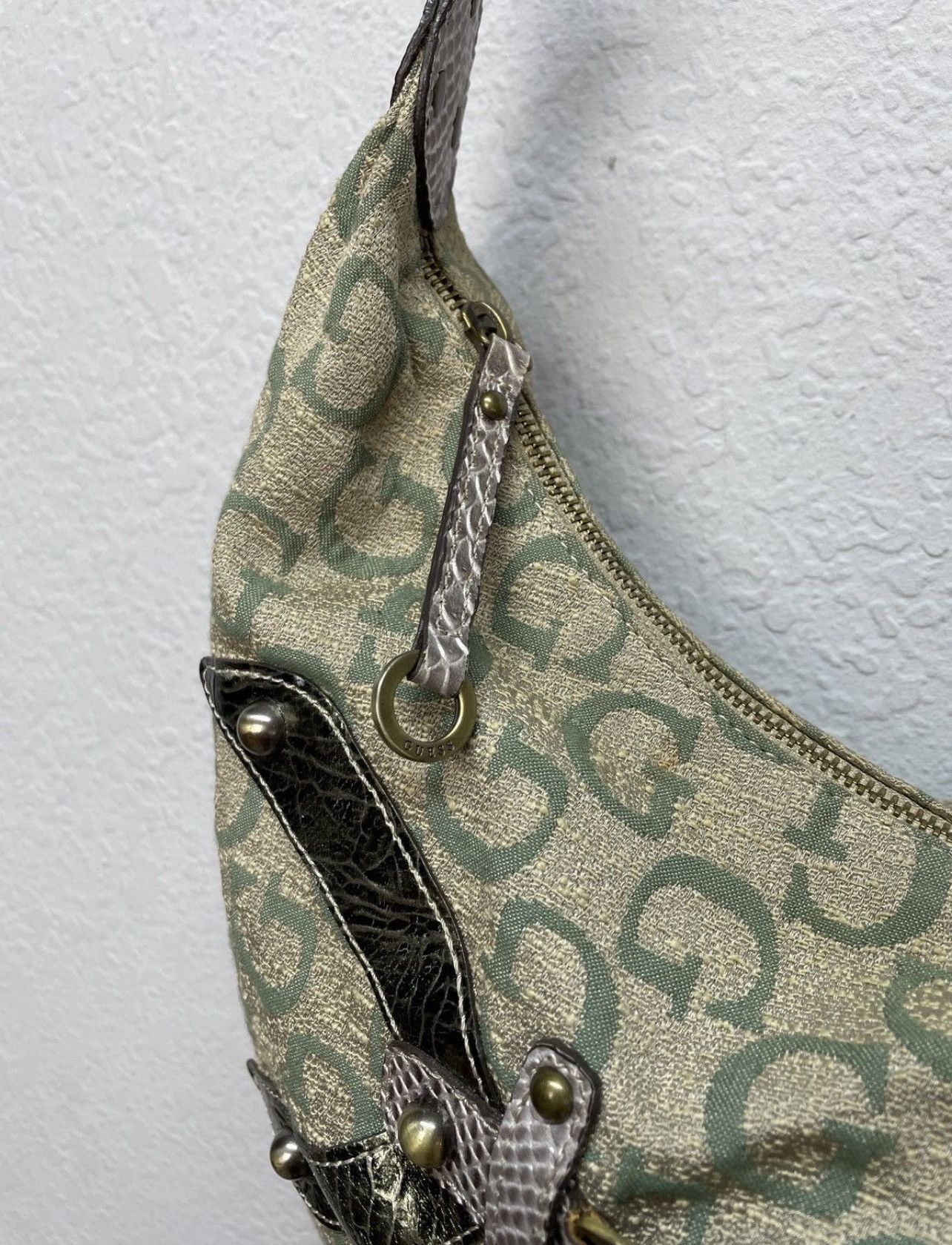 Guess Rare Y2K Vintage GUESS Baguette Shoulder Bag Denim Size ONE SIZE - 15 Thumbnail