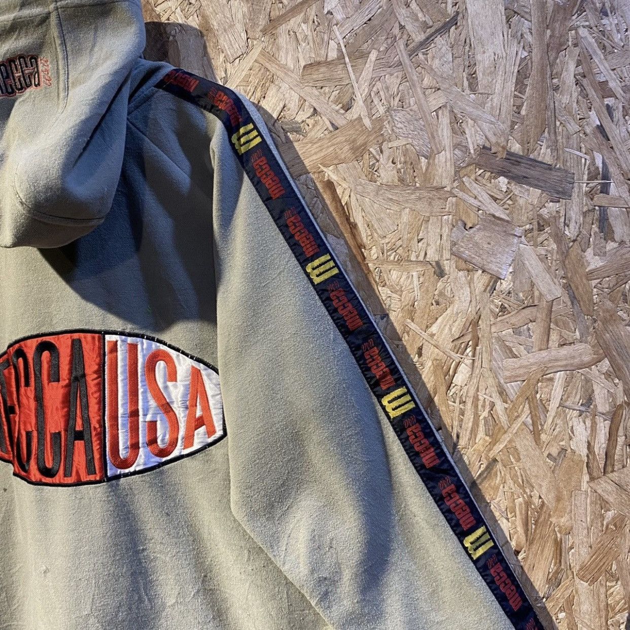 Mecca × Vintage Mecca Usa Vintage Big Logo Embroidered Zipper Hoodies Size US XL / EU 56 / 4 - 11 Thumbnail
