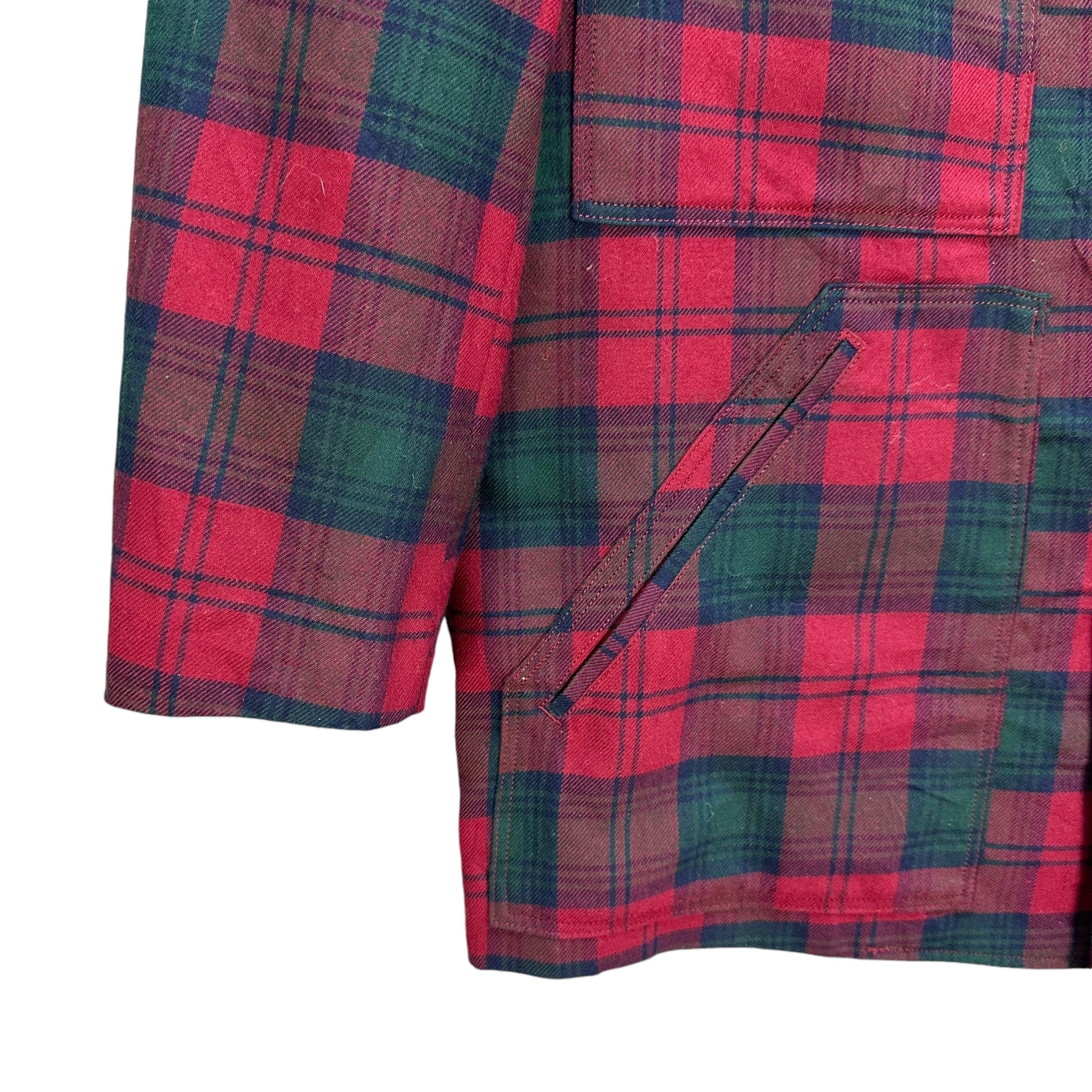 Japanese Brand MILK BOY Red Tartan Multipocket Work Casual Jacket #A53-1227 Size US L / EU 52-54 / 3 - 5 Thumbnail
