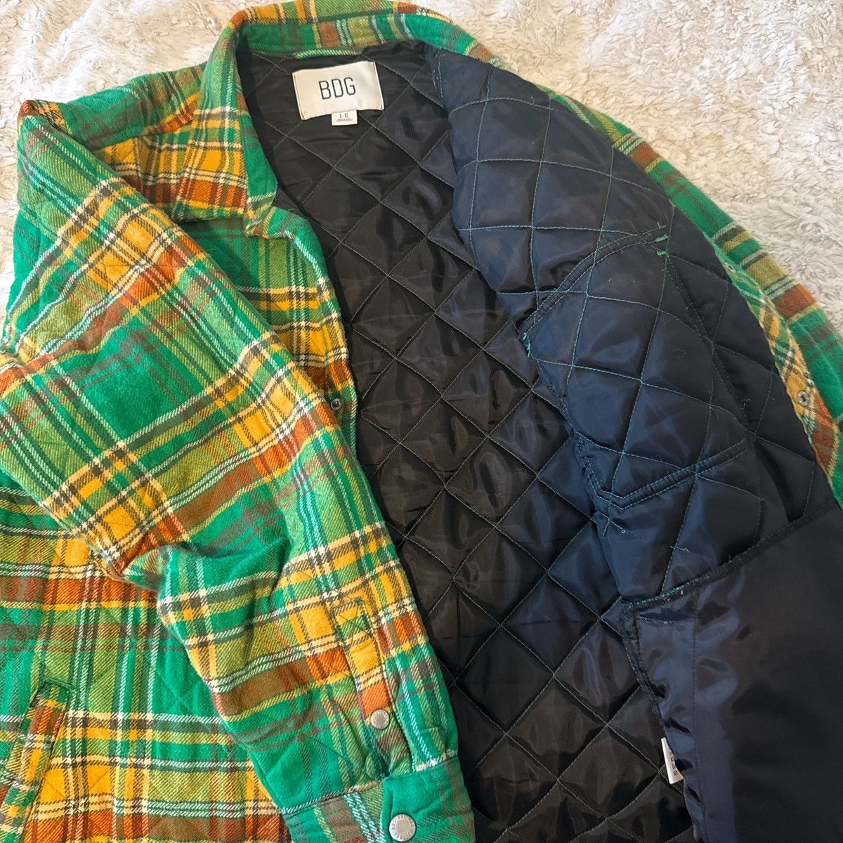 Bdg × Urban Outfitters BDG/URBAN outfitters: Green and Yellow Padded Flannel Size US L / EU 52-54 / 3 - 3 Thumbnail