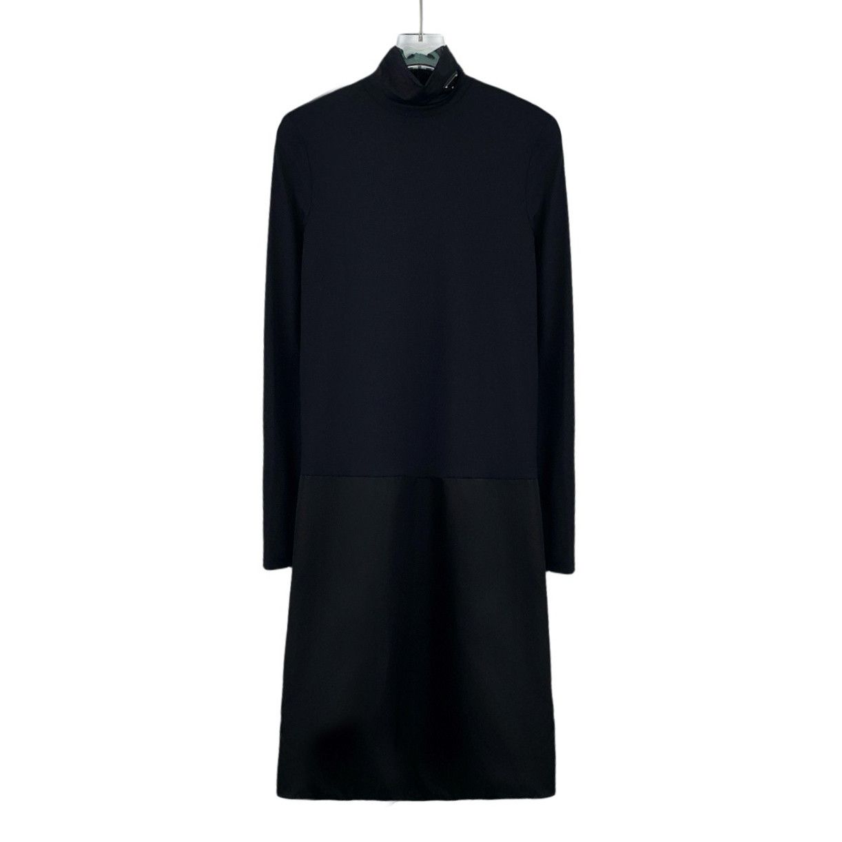 Prada Prada Dress Triangle Logo Stand Collar Black (Size 38) Size XS / US 0-2 / IT 36-38 - 1 Thumbnail