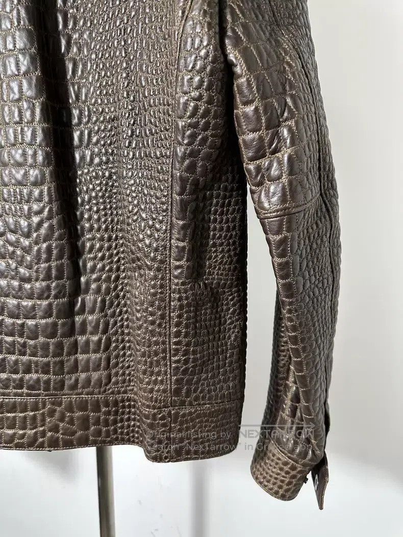 Fendi Fendi Crocodile Pattern Leather Jacket Size US S / EU 44-46 / 1 - 5 Thumbnail
