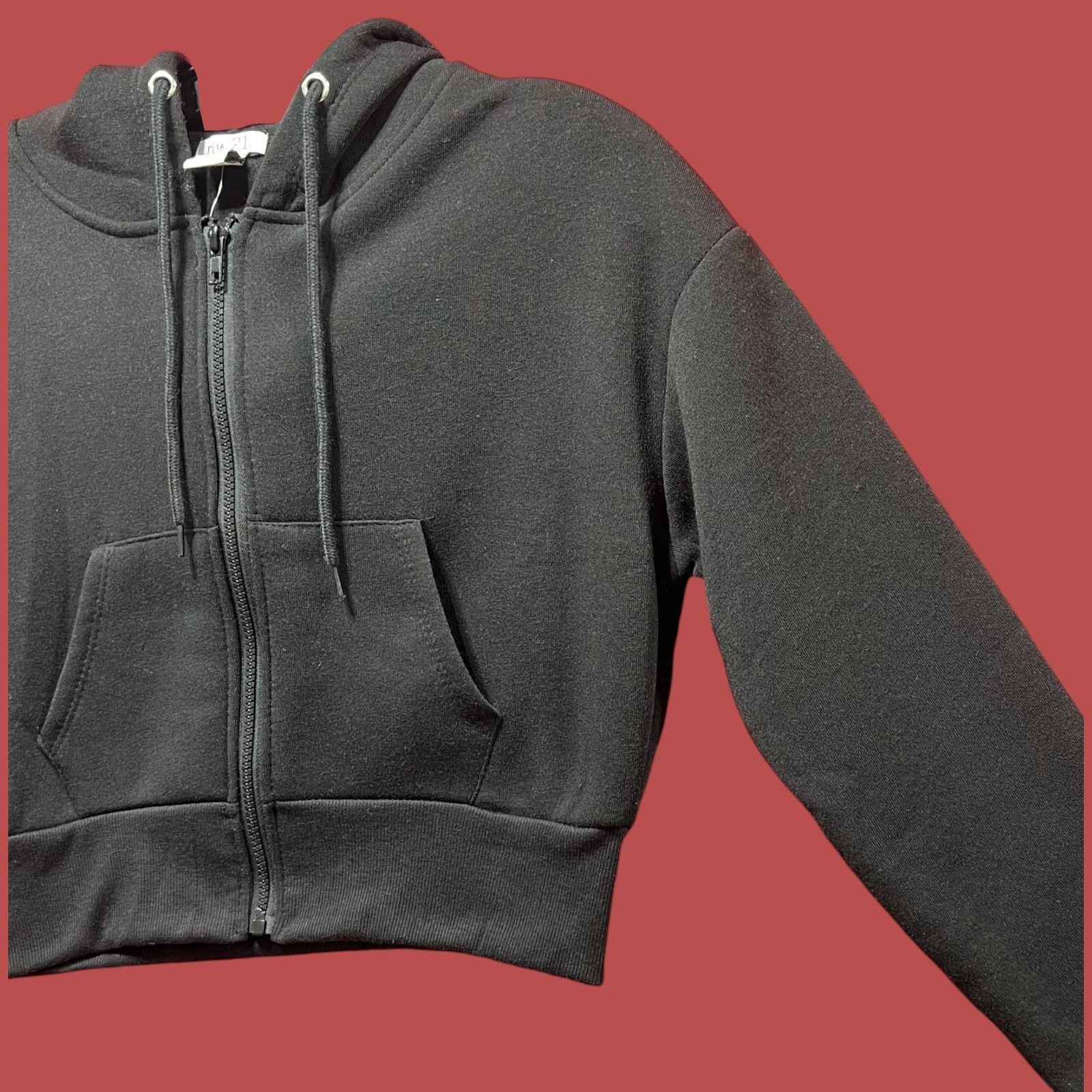 rue21 Rue 21 - Women's Long Sleeve Hooded Sweatshirt - Black - Ext Size XS / US 0-2 / IT 36-38 - 13 Thumbnail