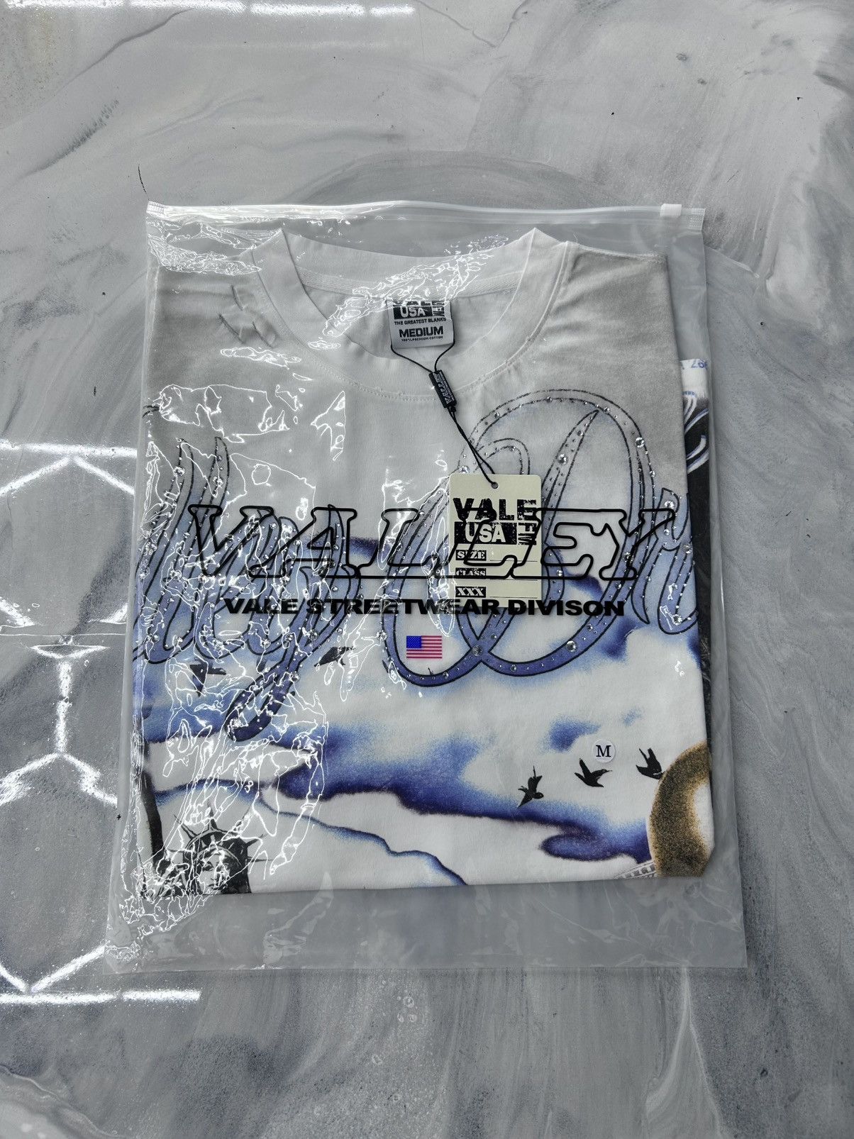 Vale Godfather Bling Tee White Belly DMX Nas Belly Size M