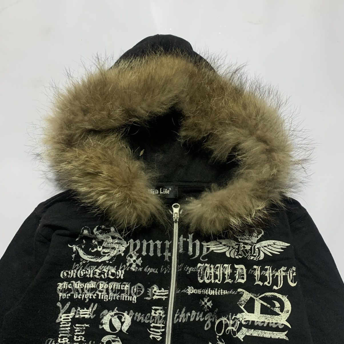Japanese Brand Y2k style LGB zip fur hoodie Size US M / EU 48-50 / 2 - 2 Thumbnail