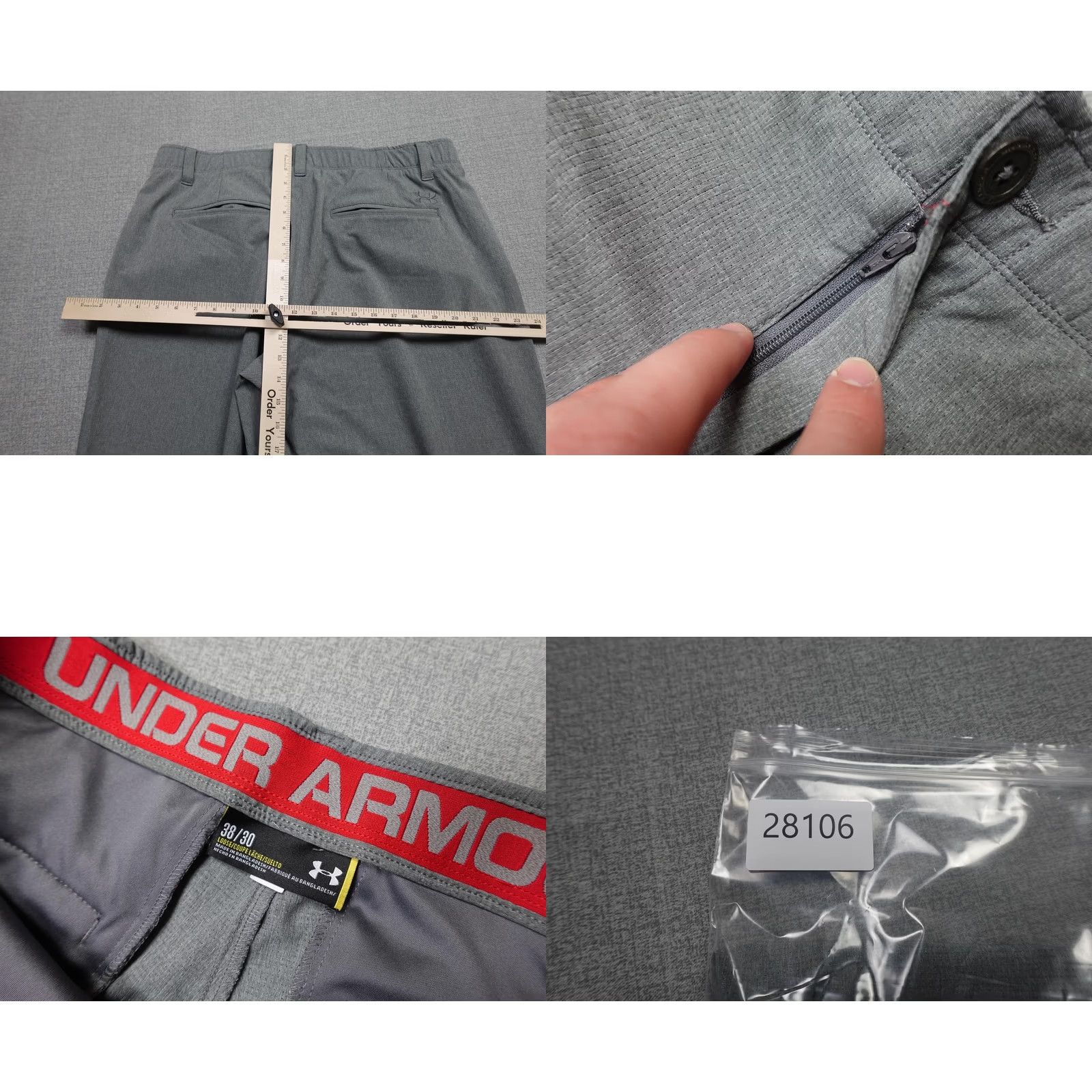 Under Armour Under Armour Golf Pants Mens 38x30 Gray Relaxed Fit Chino Stretch Microfiber Size US 38 / EU 54 - 8 Thumbnail