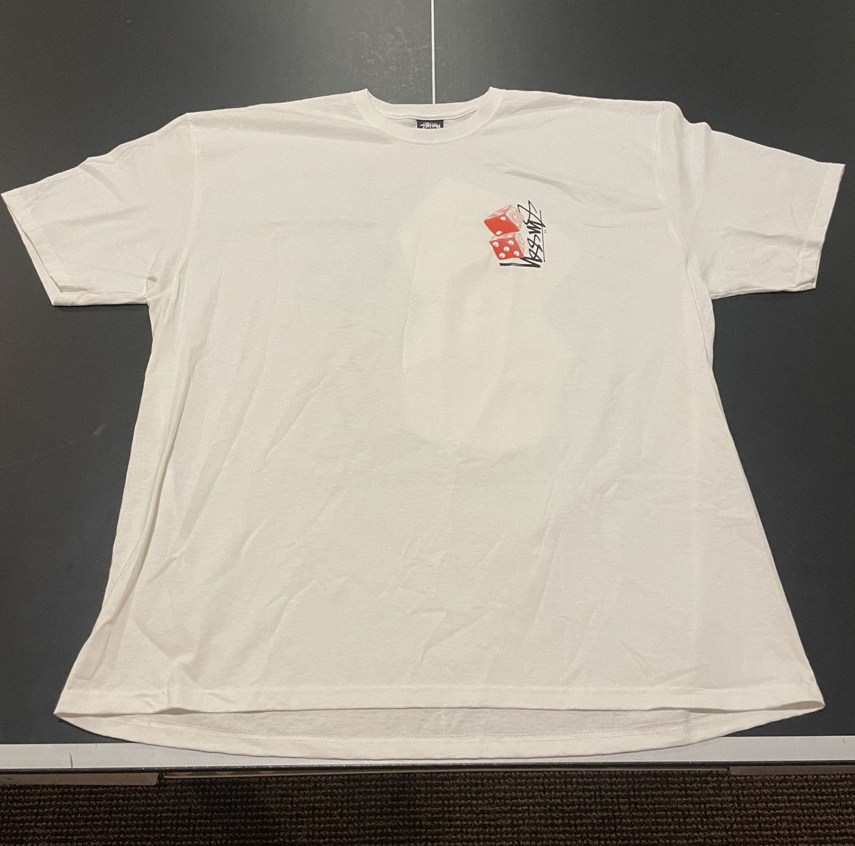 Stussy Stüssy Tall Dice Tee - White Size US XXL / EU 58 / 5 - 1 Thumbnail