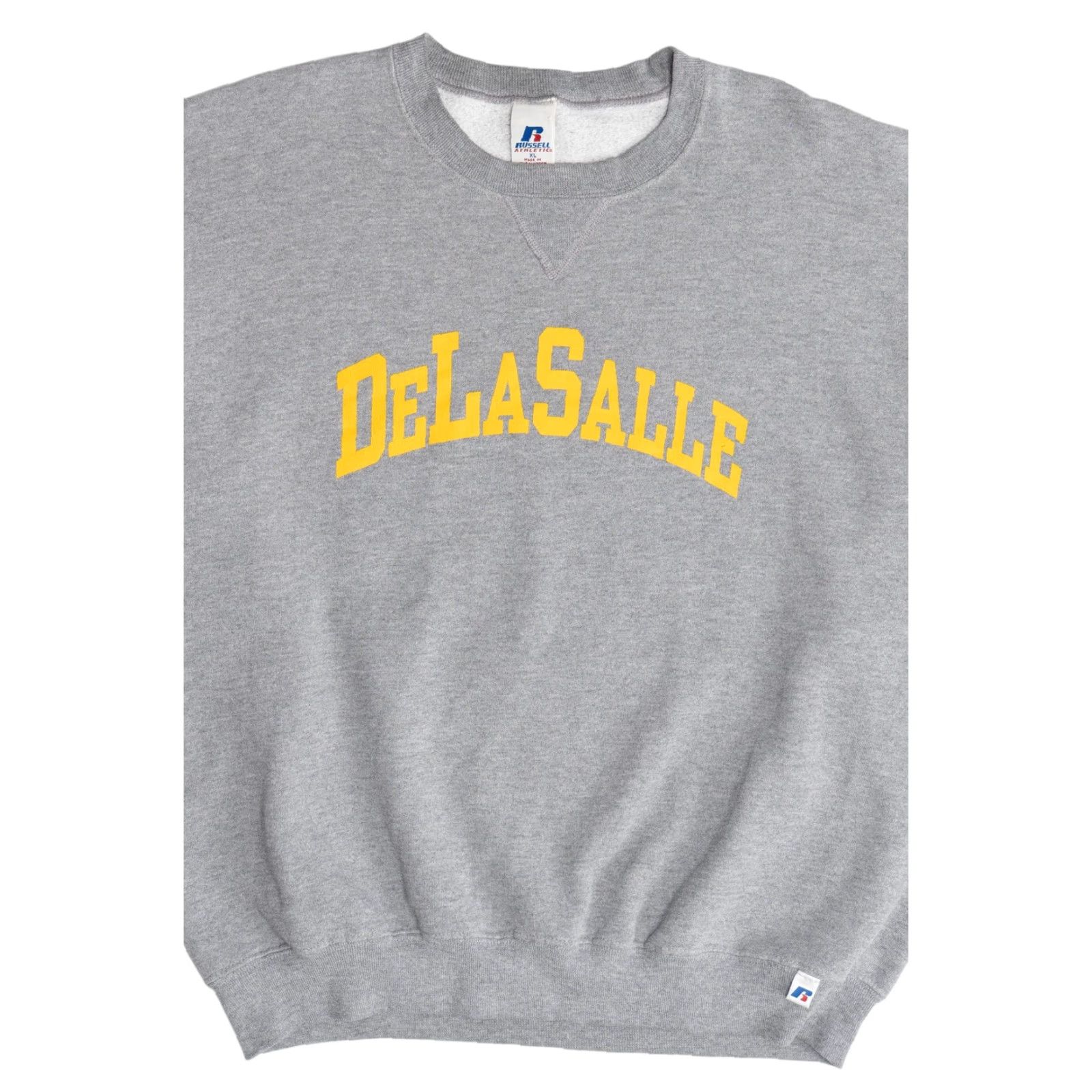 Russell Athletic VINTAGE DeLaSalle High School Sweatshirt Russell Athletic X-Large Grey Cotton / Polyester Long Sleeve 2000s Mens Women Boys Girls Size US XL / EU 56 / 4 - 3 Thumbnail