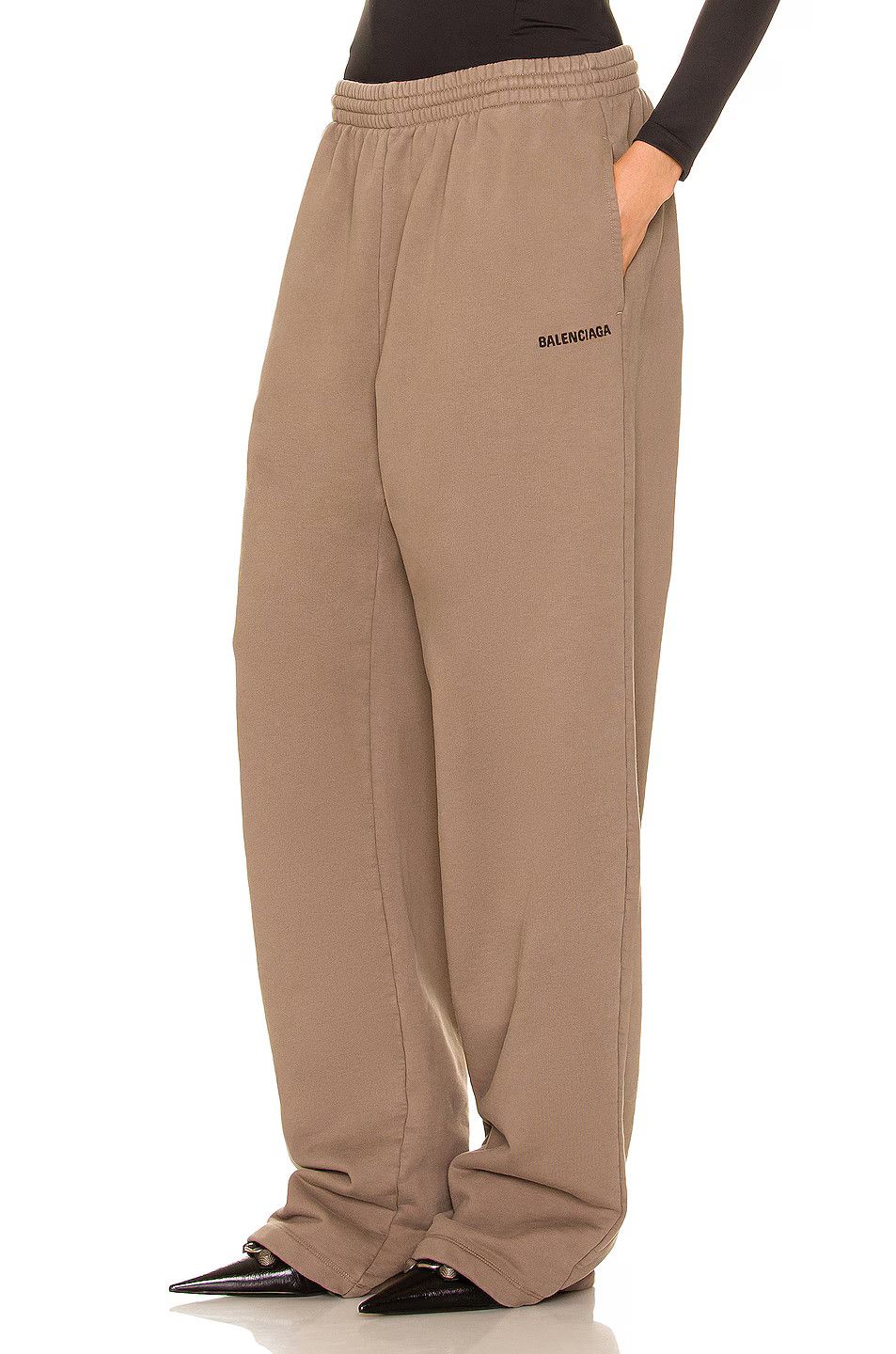 Balenciaga o1srvl11e1124 Jogging Pants in Taupe Size 27" / US 4 / IT 40 - 3 Thumbnail