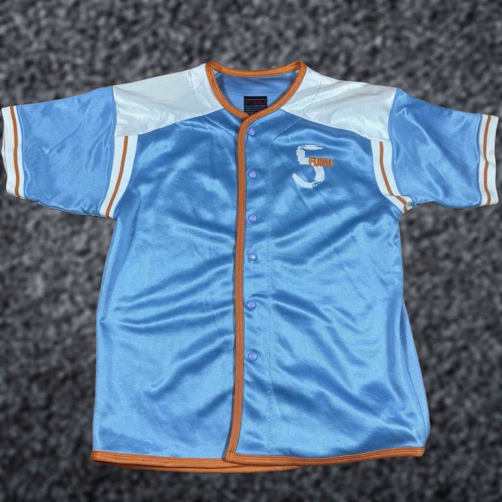 Fubu VINTAGE FUBU Baseball Jersey Mens XL Powder Blue Button 05 Sports Series Y2K Sports Mens XL Blue Size US XL / EU 56 / 4 - 1 Thumbnail