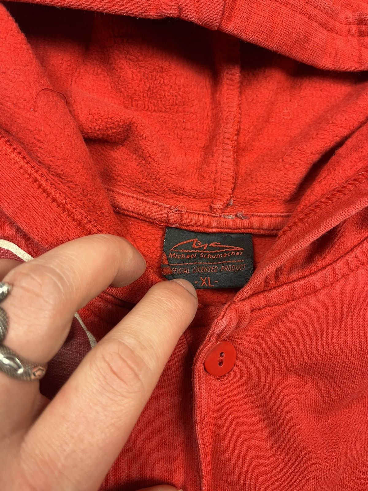 Formula 1 Formula Uno Michael Schumacher Racing Red Hoodie Ferrari Size US XL / EU 56 / 4 - 11 Thumbnail
