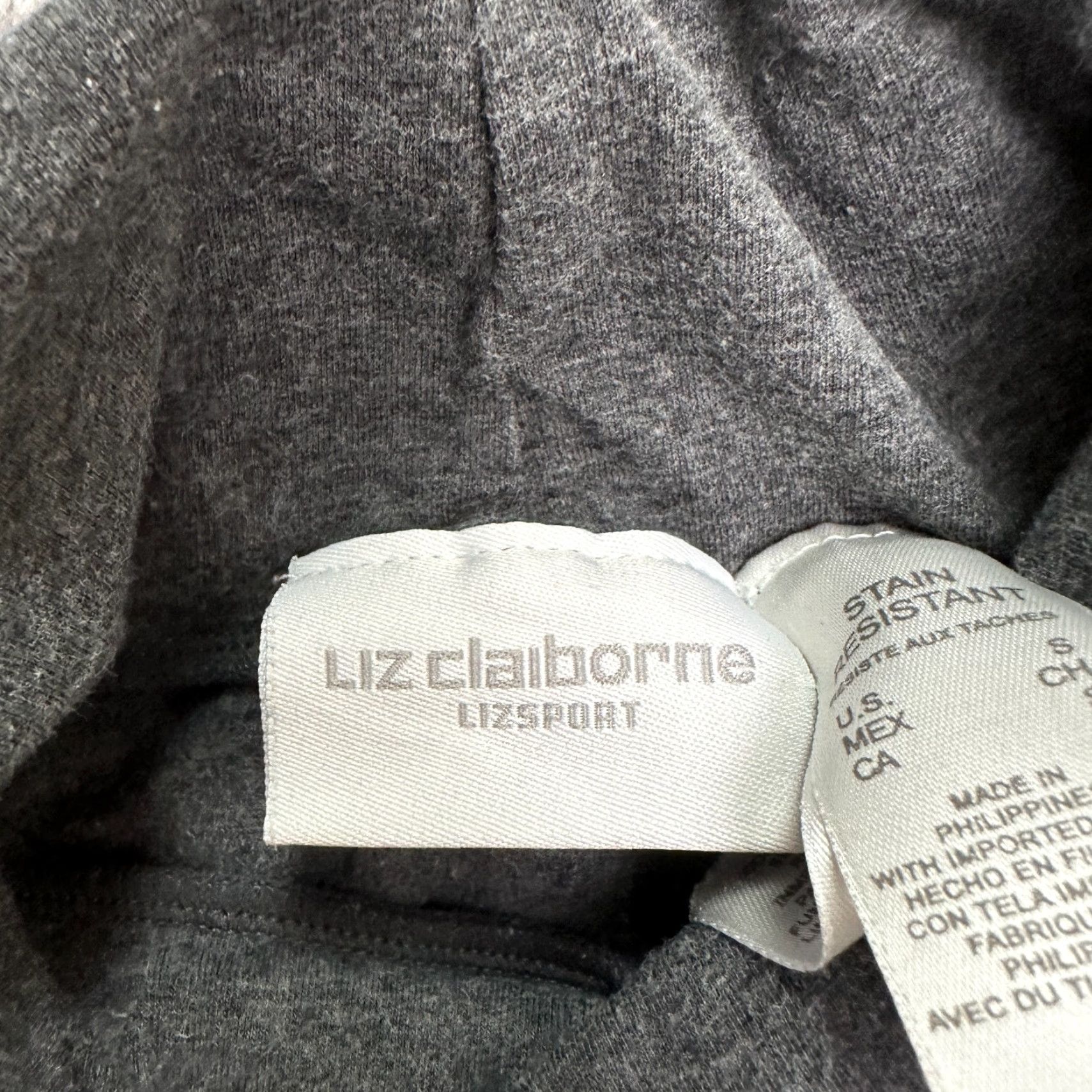 Liz Claiborne Liz Claiborne Shirt Womens Small Drak Gray Turtleneck Long Sleeve Cotton Stretch Size S / US 4 / IT 40 - 7 Thumbnail