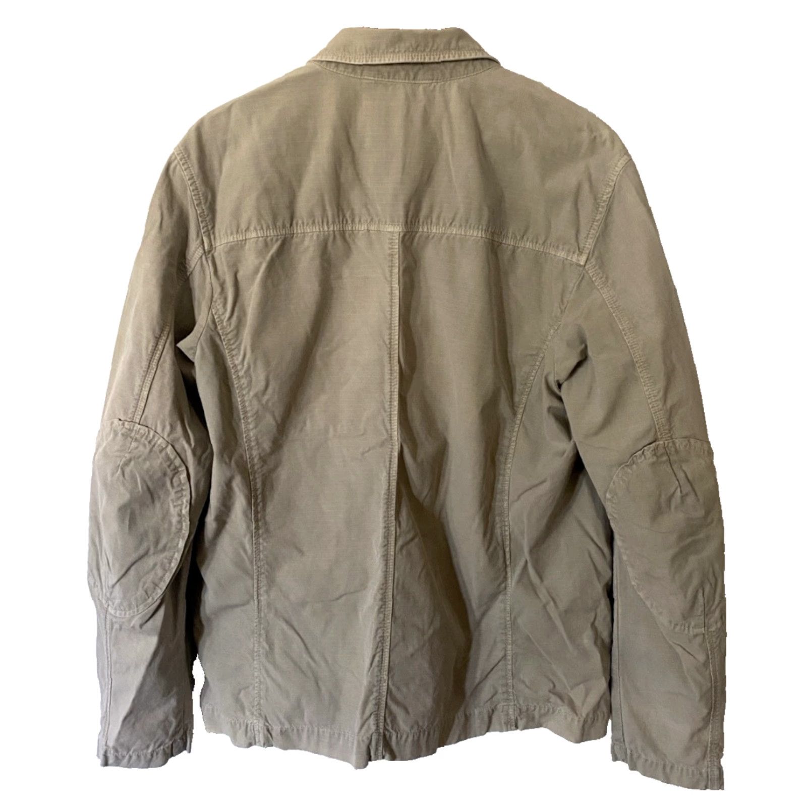Aeronautica Militare VINTAGE Aeronautica Militare Jacket Mens Canvas Blazer Size 54 Beige Military Style with Pockets Elbow Patch Size 54R - 2 Thumbnail