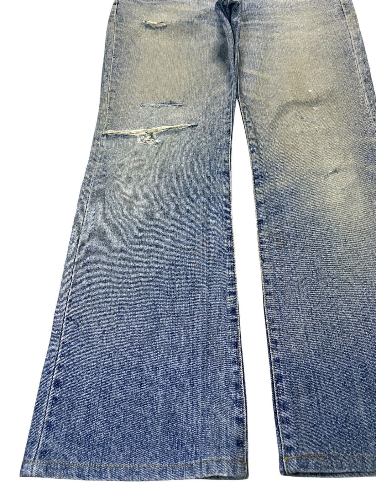 Japanese Brand × Uniqlo Vintage Japanese Uniqlo Mud Wash Distressed Flare Jeans Size US 35 - 6 Thumbnail