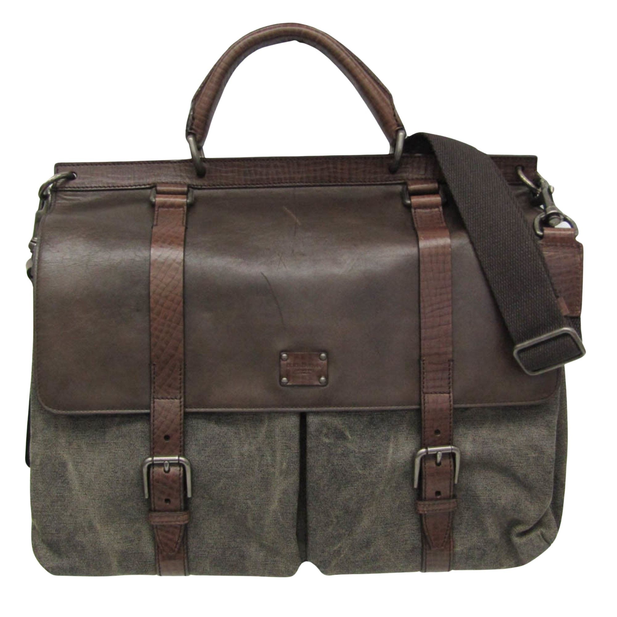 Dolce & Gabbana Brown Canvas Handbag (Pre-Owned) Size ONE SIZE - 1 Thumbnail