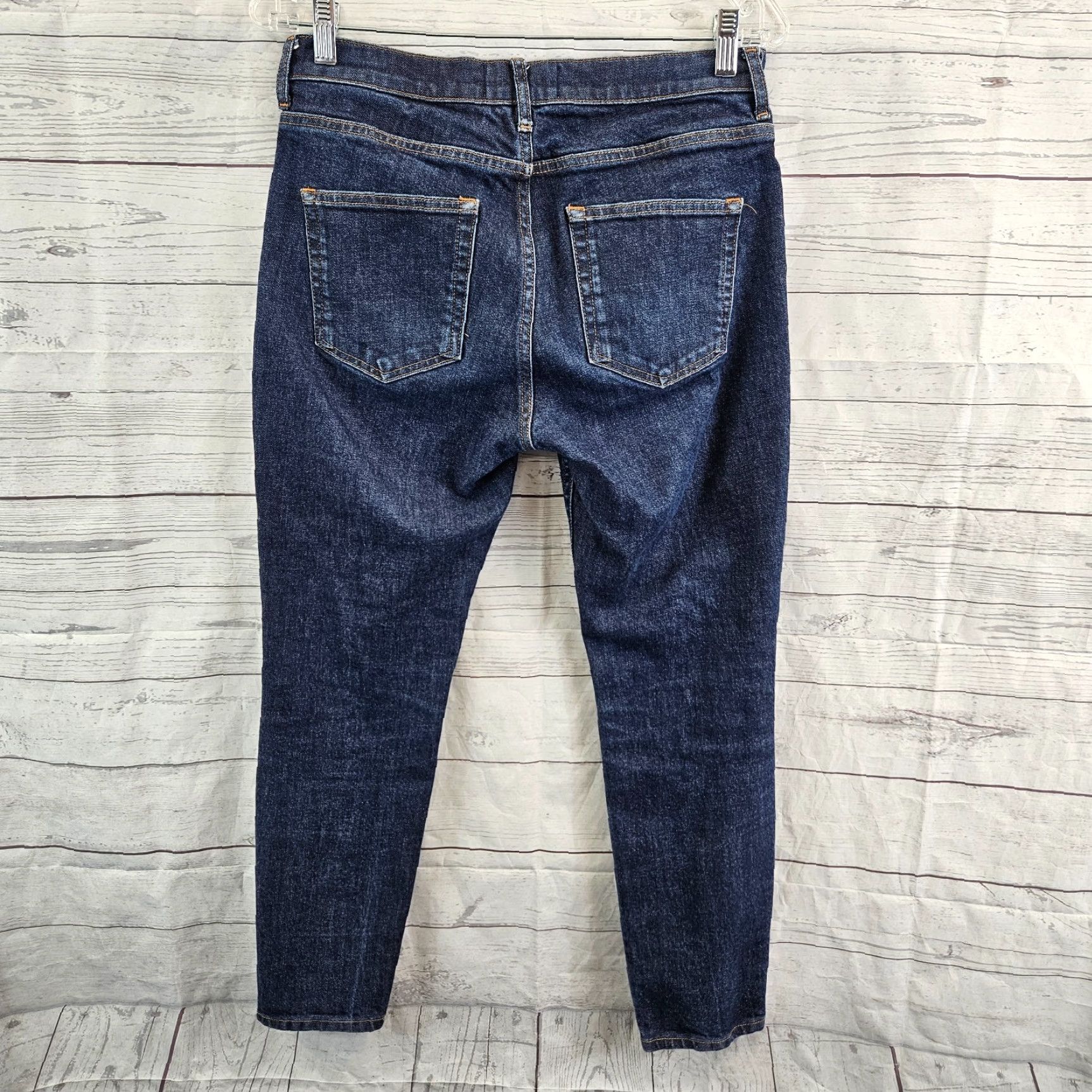 Everlane Everlane Womens Jeans Skinny Ankle Sz 29 Blue Mid Rise Cotton Blend Denim Size 29" - 3 Thumbnail