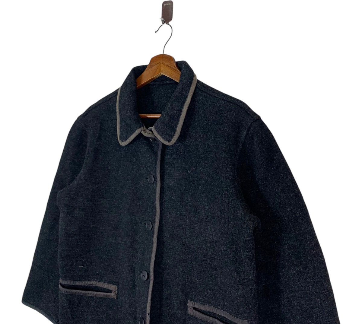 agnes b. VINTAGE AGNES B FRENCH DESIGNER WOOL BUTTON JACKET Size US M / EU 48-50 / 2 - 3 Thumbnail