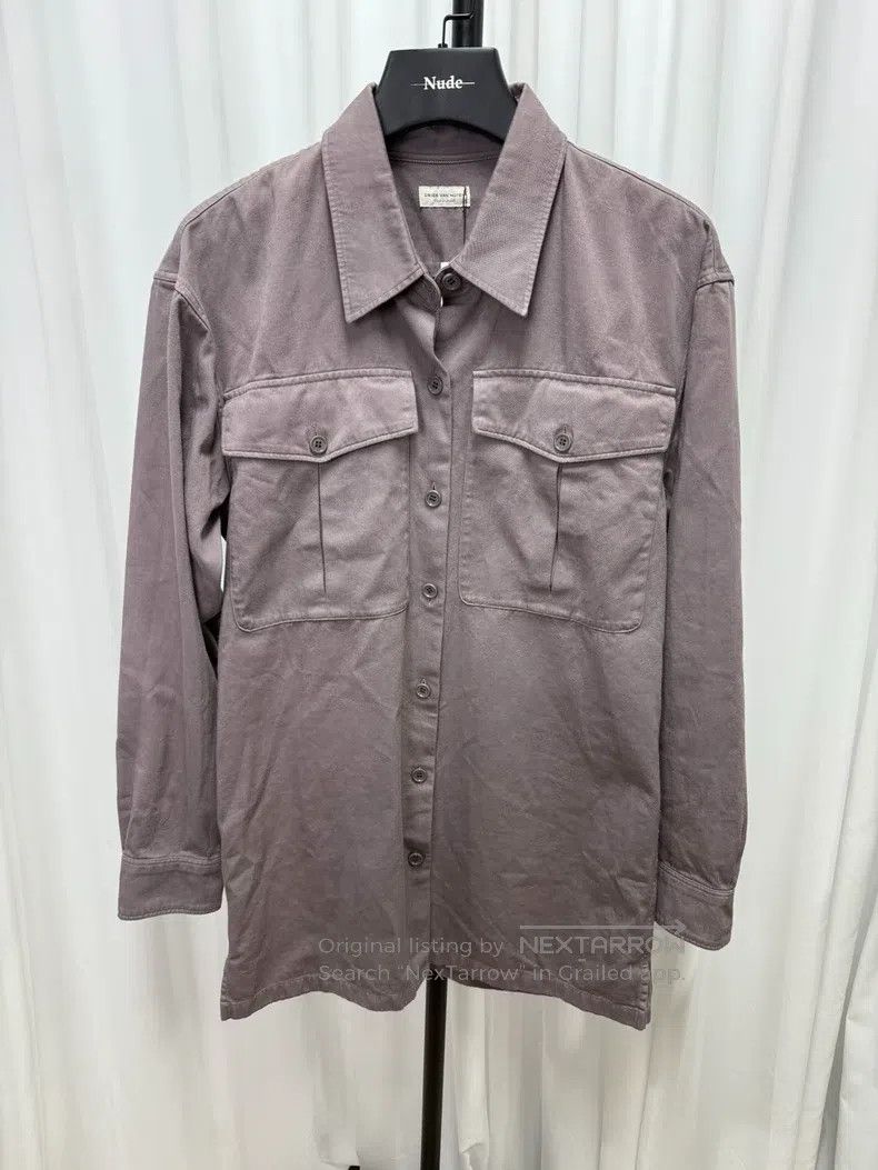 Dries Van Noten DRIES VAN NOTEN Lavender purple double pocket loose shirt Size US XS / EU 42 / 0 - 1 Thumbnail