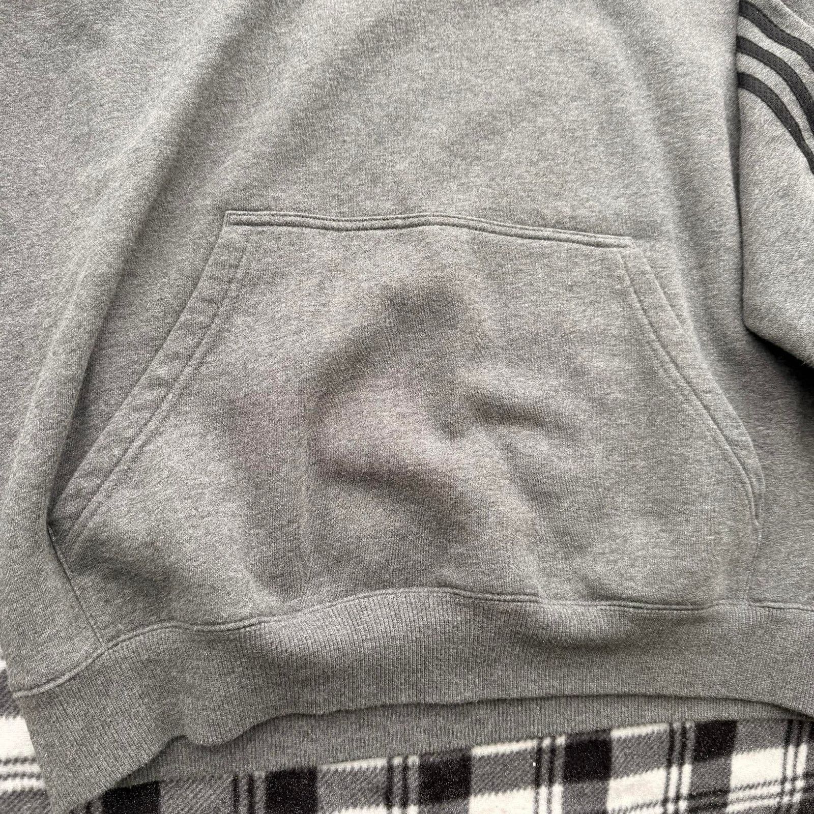 Adidas Adidas 3-Stripe Logo Pullover Hoodie Heather Gray L Size US L / EU 52-54 / 3 - 6 Thumbnail