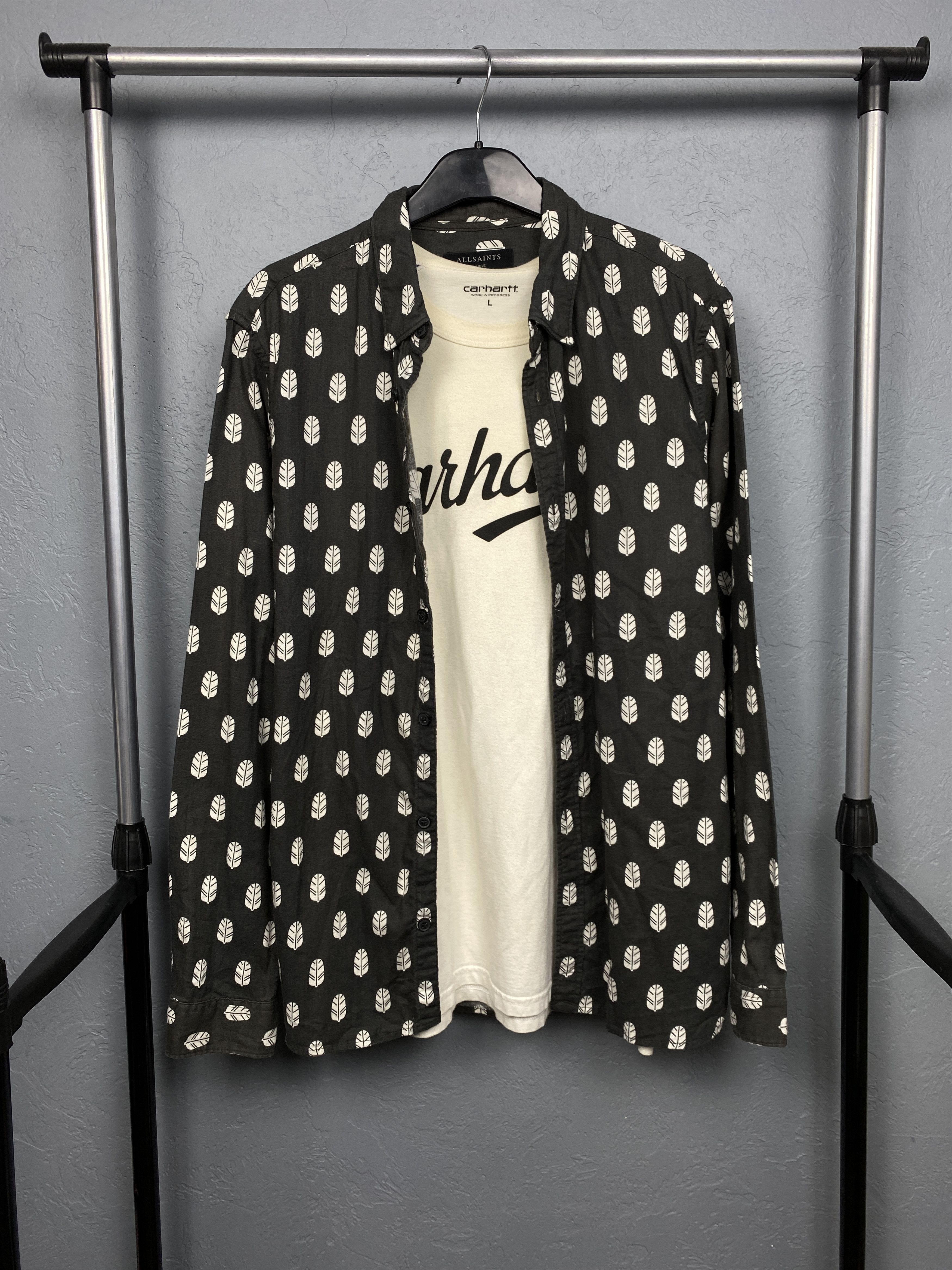 Allsaints × Flannel Allsaints Mens Altus Flannel Shirt Size US L / EU 52-54 / 3 - 1 Thumbnail