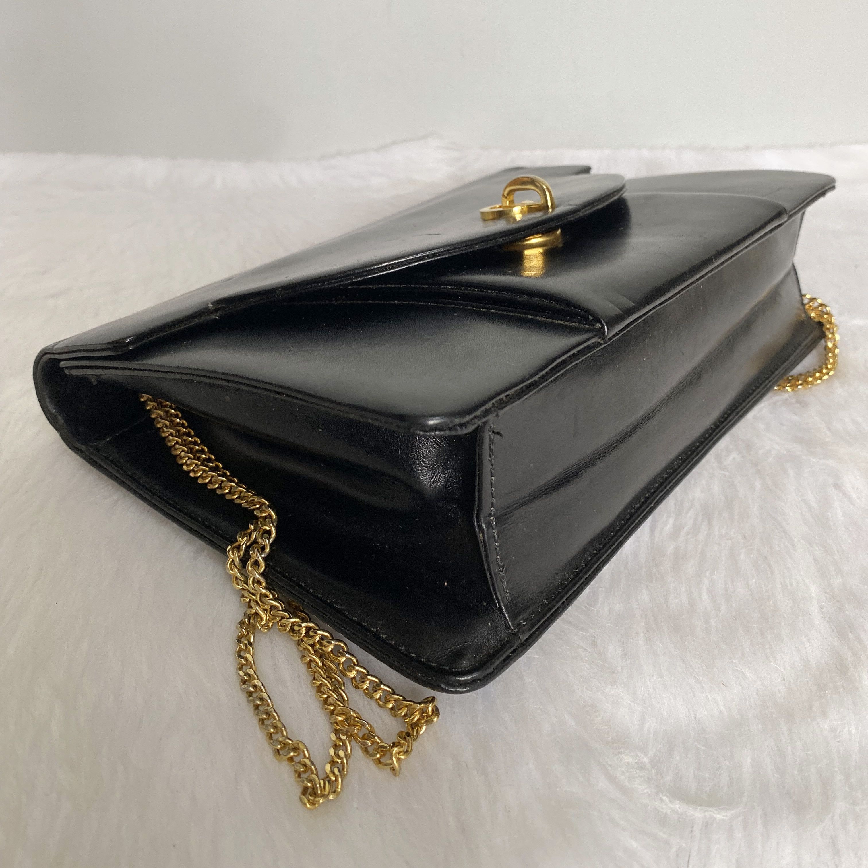 Dior × Vintage Vintage Black Chained Leather Shoulder Bag Size ONE SIZE - 7 Thumbnail