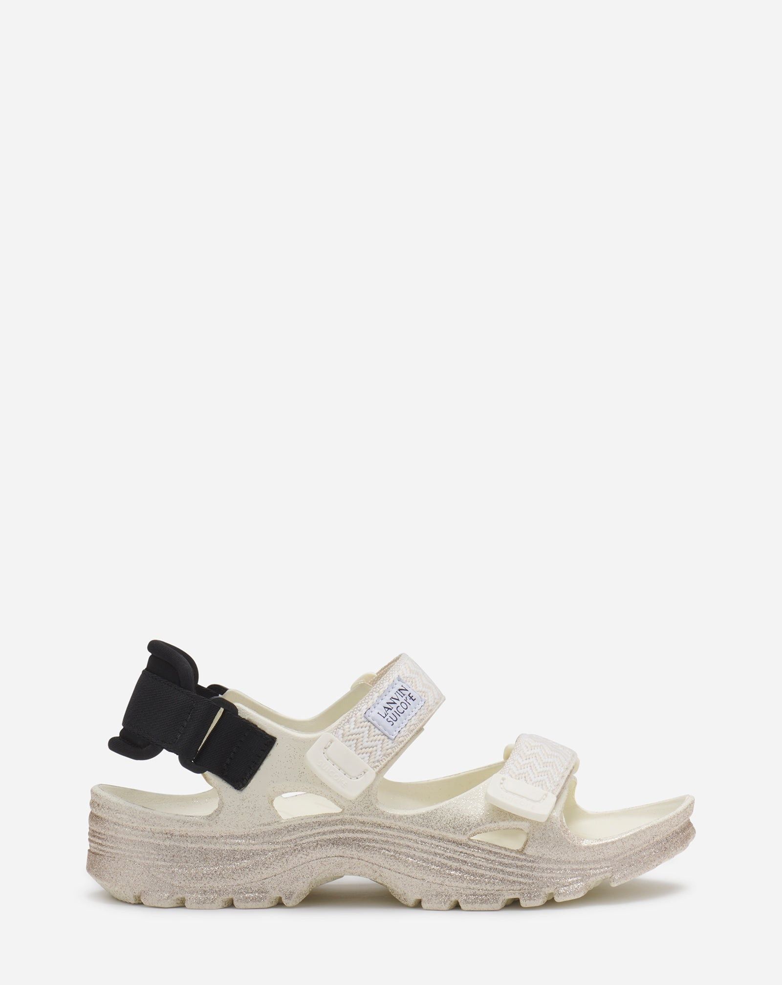 Lanvin × Suicoke o1w1db10825 Glittery Rubber Wake Sandals in White Size US 9 / EU 42 - 1 Thumbnail