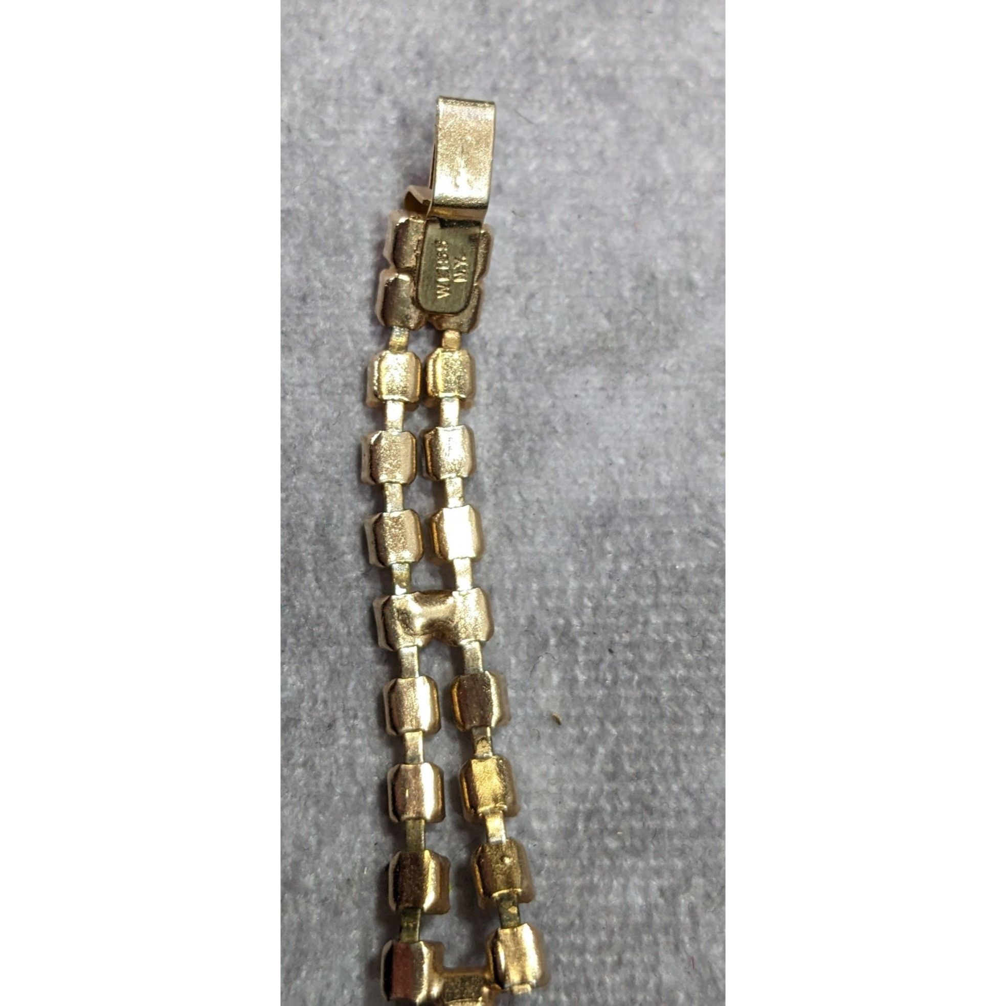 Other Vintage 50s Weiss NY Yellow Floral Rhinestone Bracelet Size ONE SIZE - 8 Thumbnail