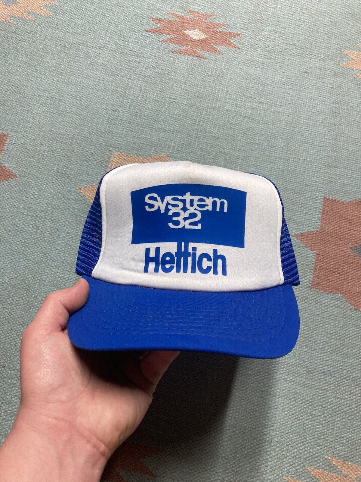 Vintage trucker hat system 32 Hettich Germany builders construction Size ONE SIZE - 2 Thumbnail