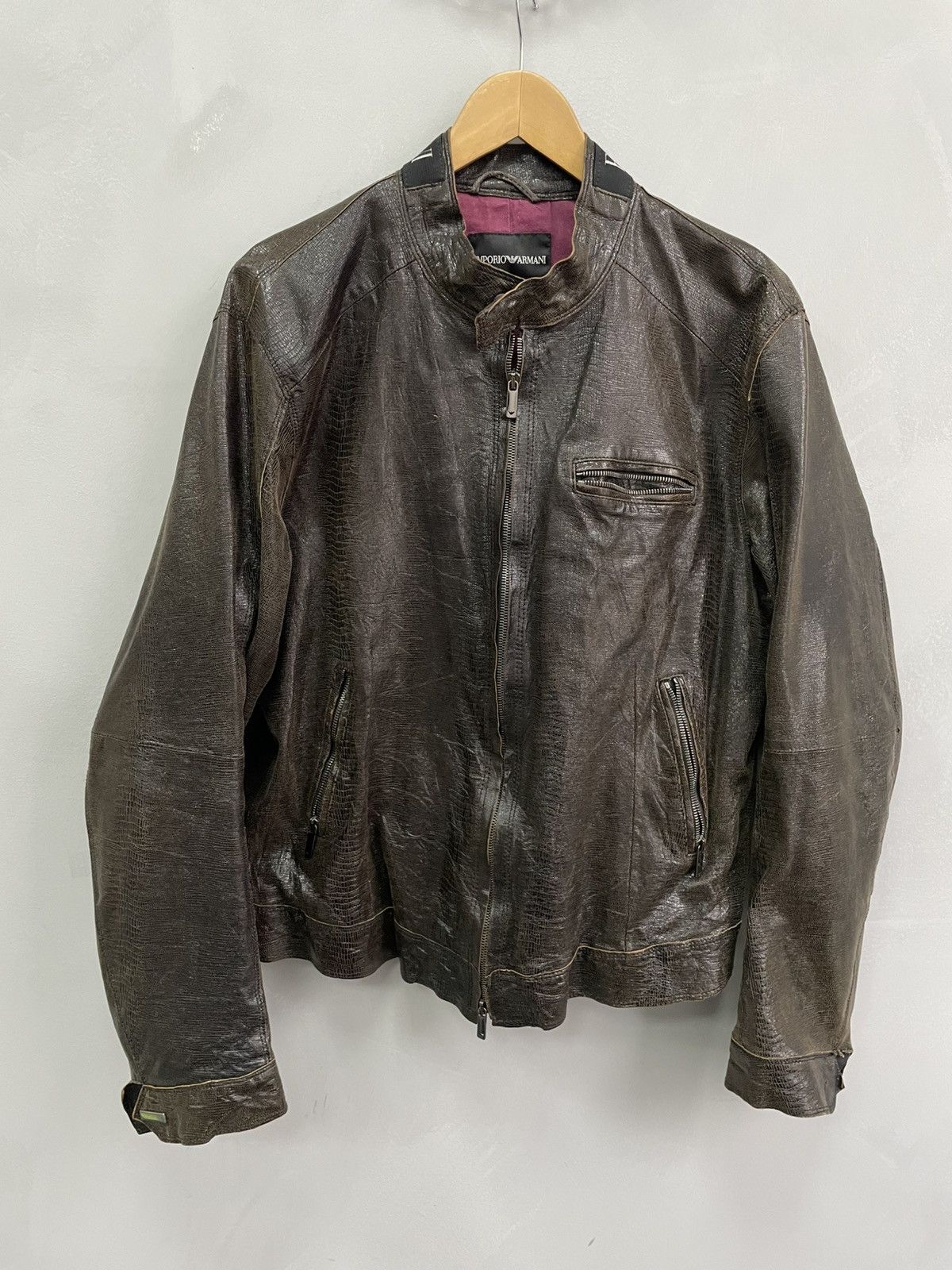 Archive EMPORIO ARMANI leather jacket