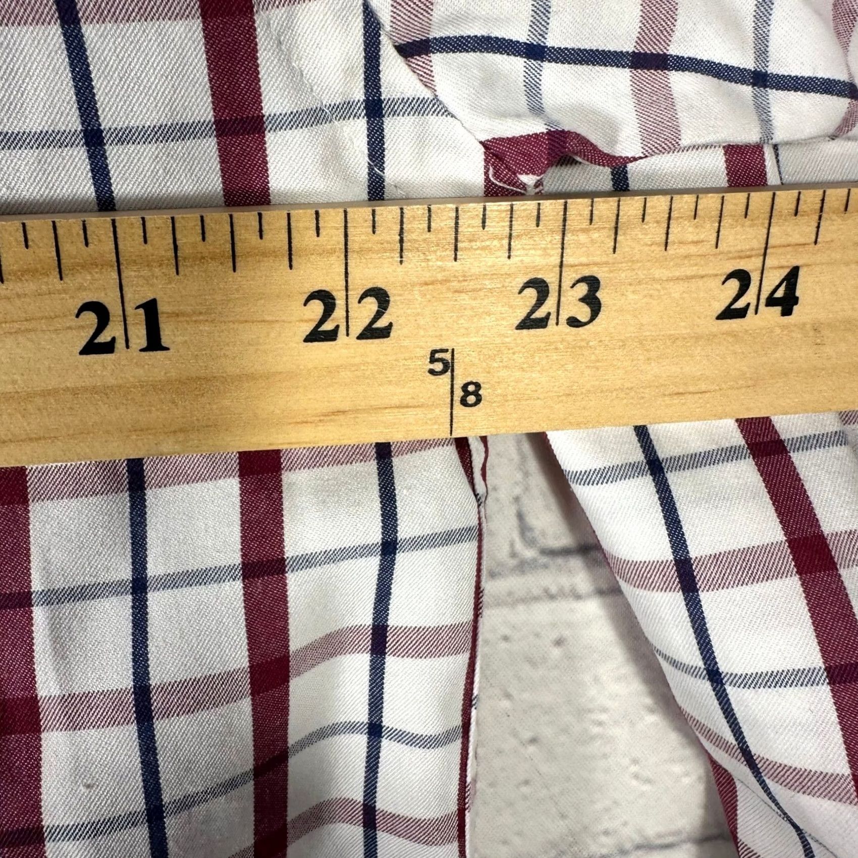 Wrangler George Strait Wrangler Plaid Western Shirt Burgundy Multicolor Mens M Cotton Button-Up Pocket GS Embroidered Western Casual Workwear Size US M / EU 48-50 / 2 - 5 Thumbnail