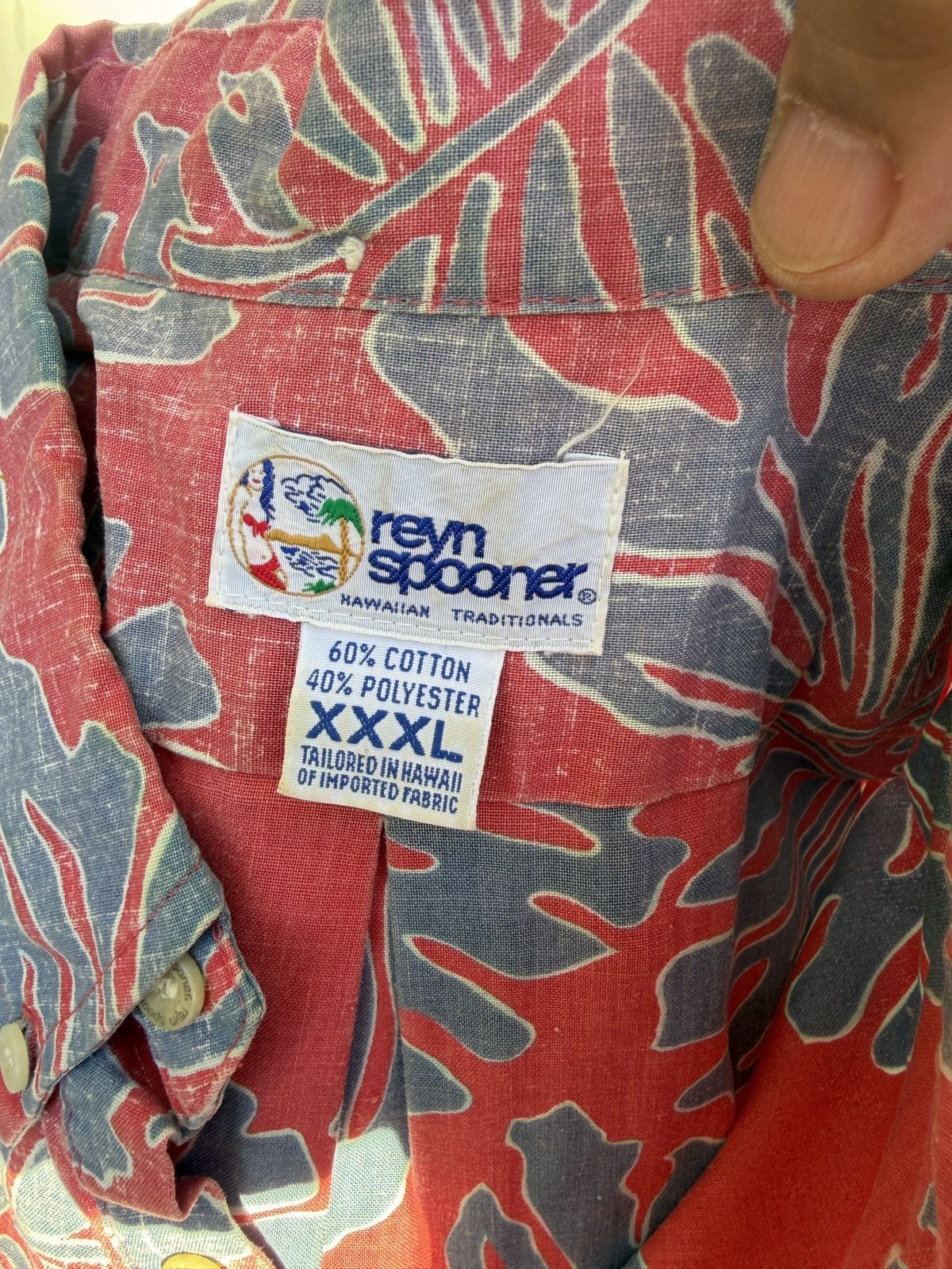 Reyn Spooner PreOwned Reyn Spooner Classic Hawaiian Men's XXXL Red/Blue Size US XXL / EU 58 / 5 - 4 Thumbnail
