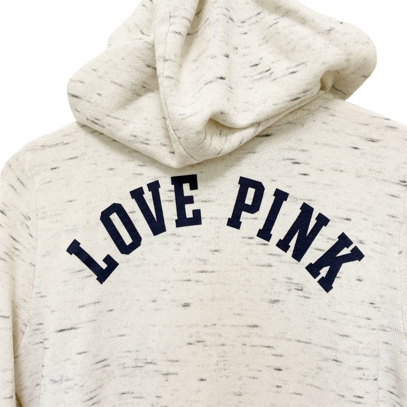 Victoria's Secret Victoria's Secret Pink Heathered Cream Full Zip Hoodie Sz S Size S / US 4 / IT 40 - 5 Thumbnail