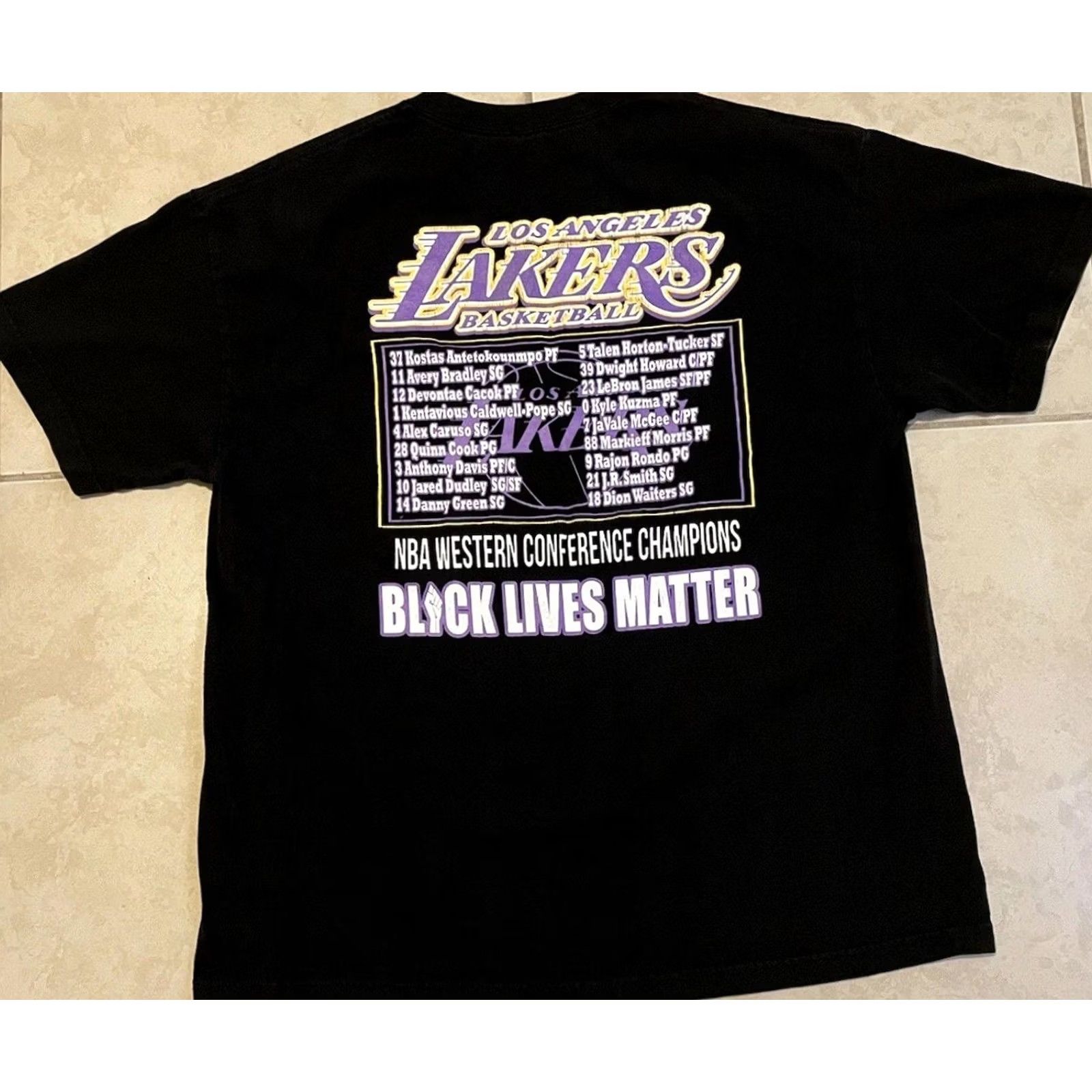 NBA 2020 LA Lakers NBA Playoffs Faded Shirt XL Basketball Kobe Shaq Champion Vtg Y2K Size US XL / EU 56 / 4 - 2 Thumbnail