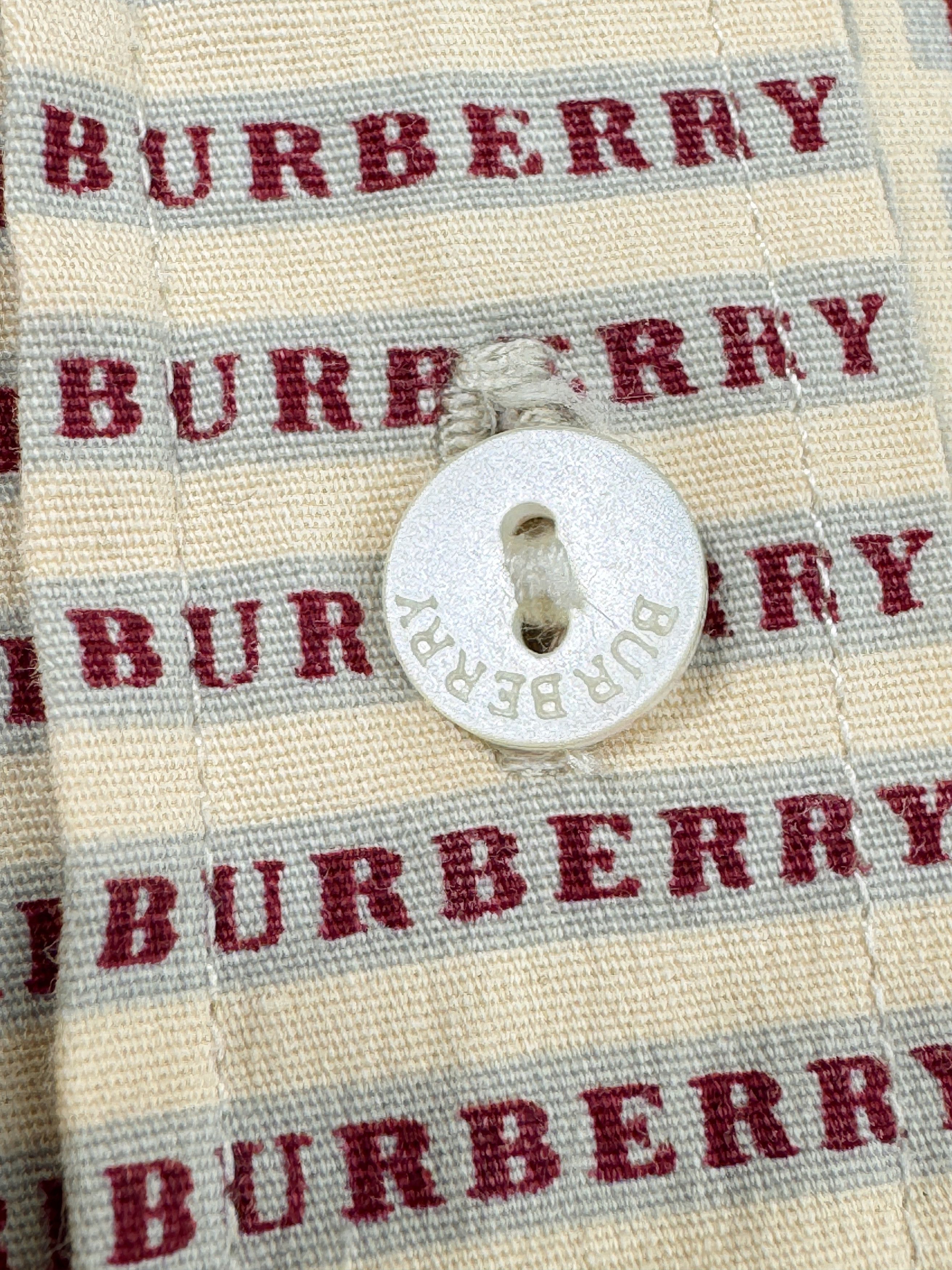 Burberry Vintage Burberry London Shirt Blouse Monogram Logo Women Size L / US 10 / IT 46 - 12 Thumbnail