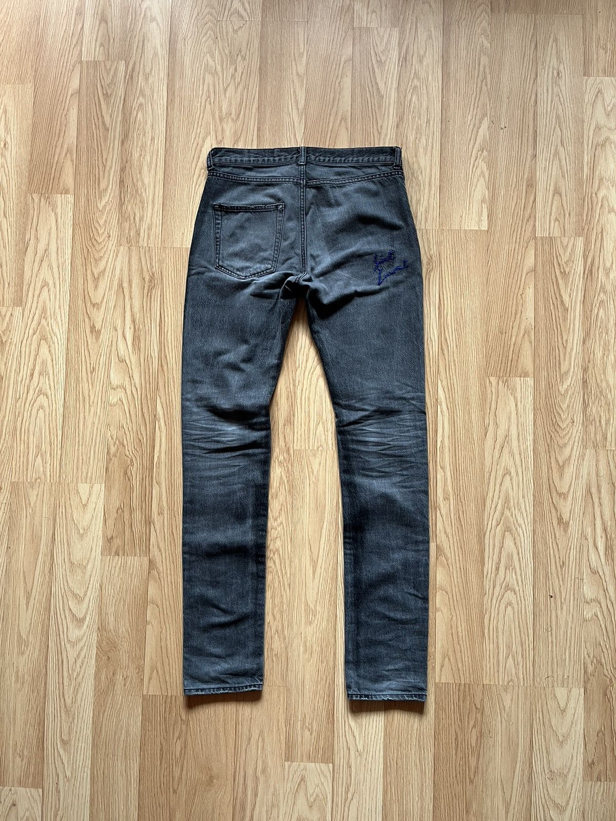 image of Hedi Slimane x Saint Laurent Paris Vintage Jeans Denim in Grey, Men's (Size 29)