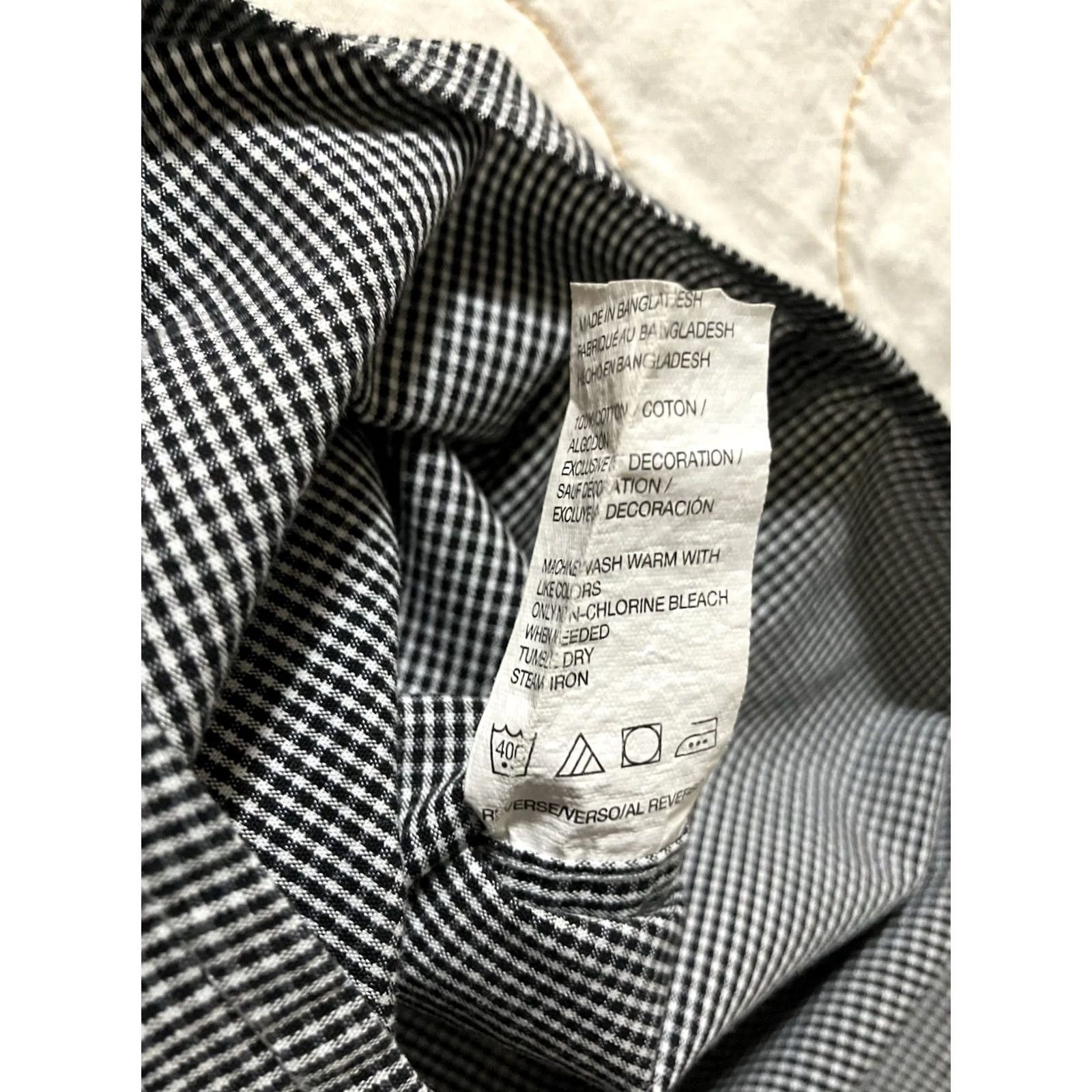 Izod Izod Luxury Sport Short Sleeve Button Down Shirt Mens M Black White Plaid Size US M / EU 48-50 / 2 - 5 Thumbnail
