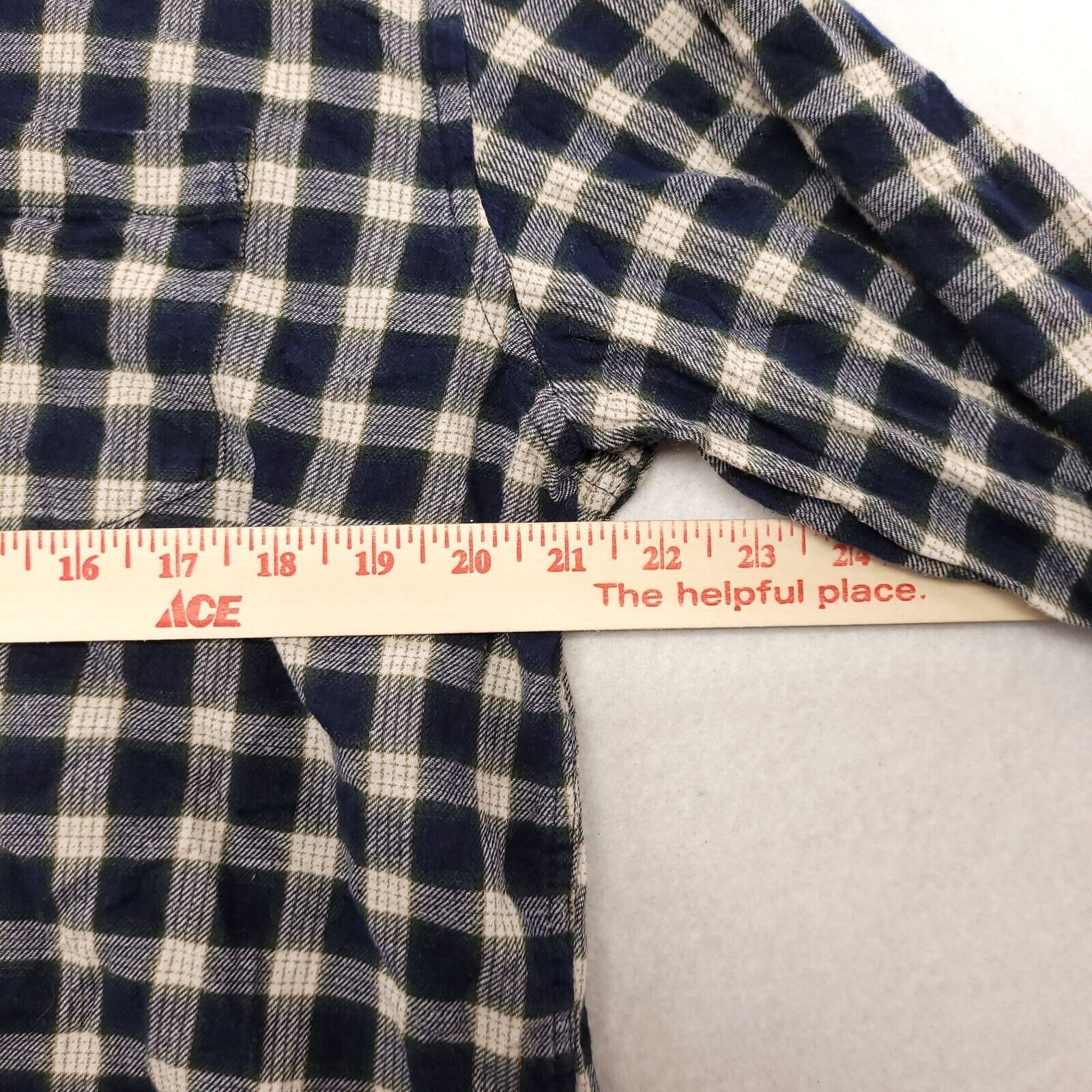 Merona Merona Tartan Flannel Button Up Shirt Mens Size Large L Blue Size US L / EU 52-54 / 3 - 9 Thumbnail