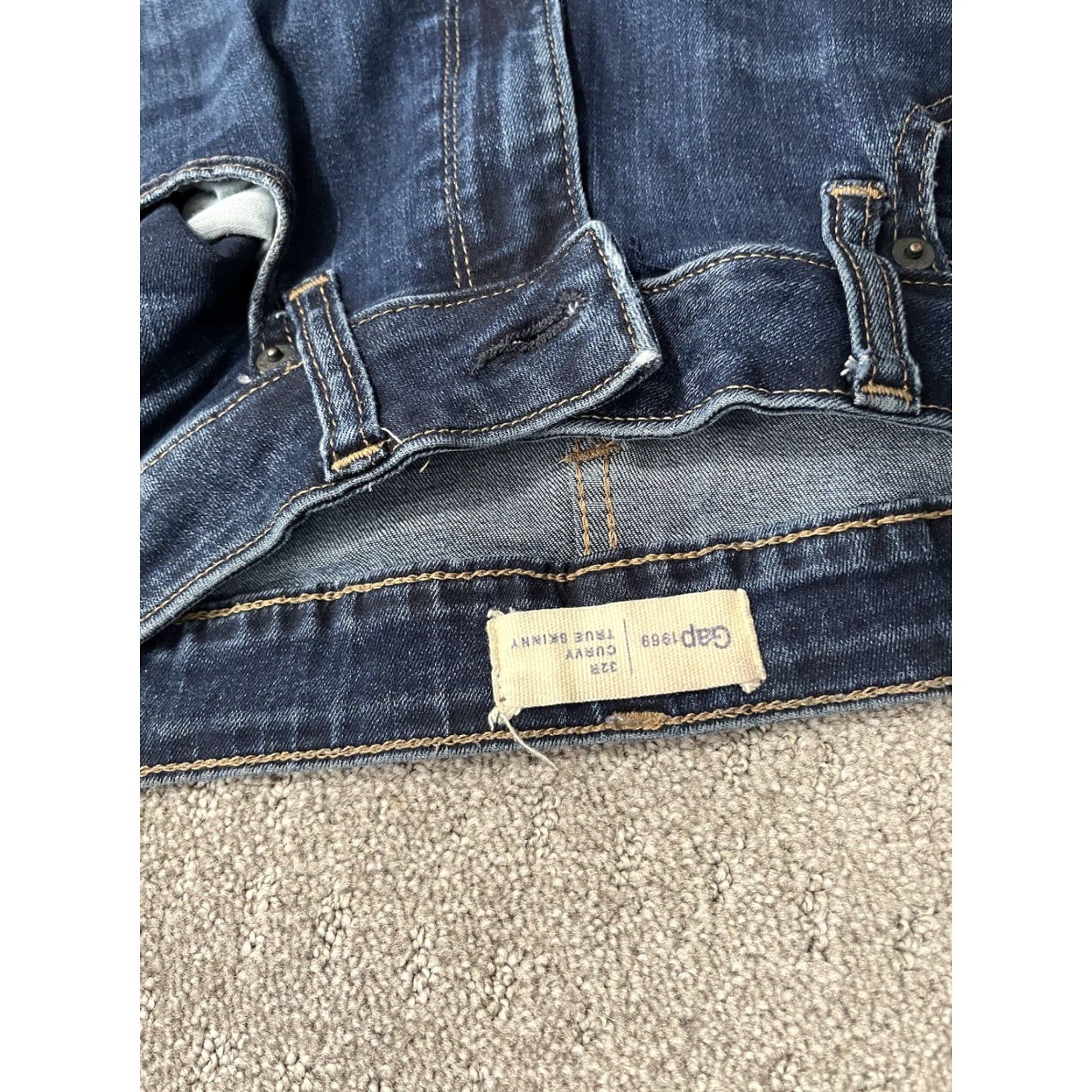 Gap Gap 1969 Women Jeans 32R Blue Cotton Blend Mid Rise Skinny Denim 5-Pocket City Size 24" / US 00 / IT 34 - 5 Thumbnail