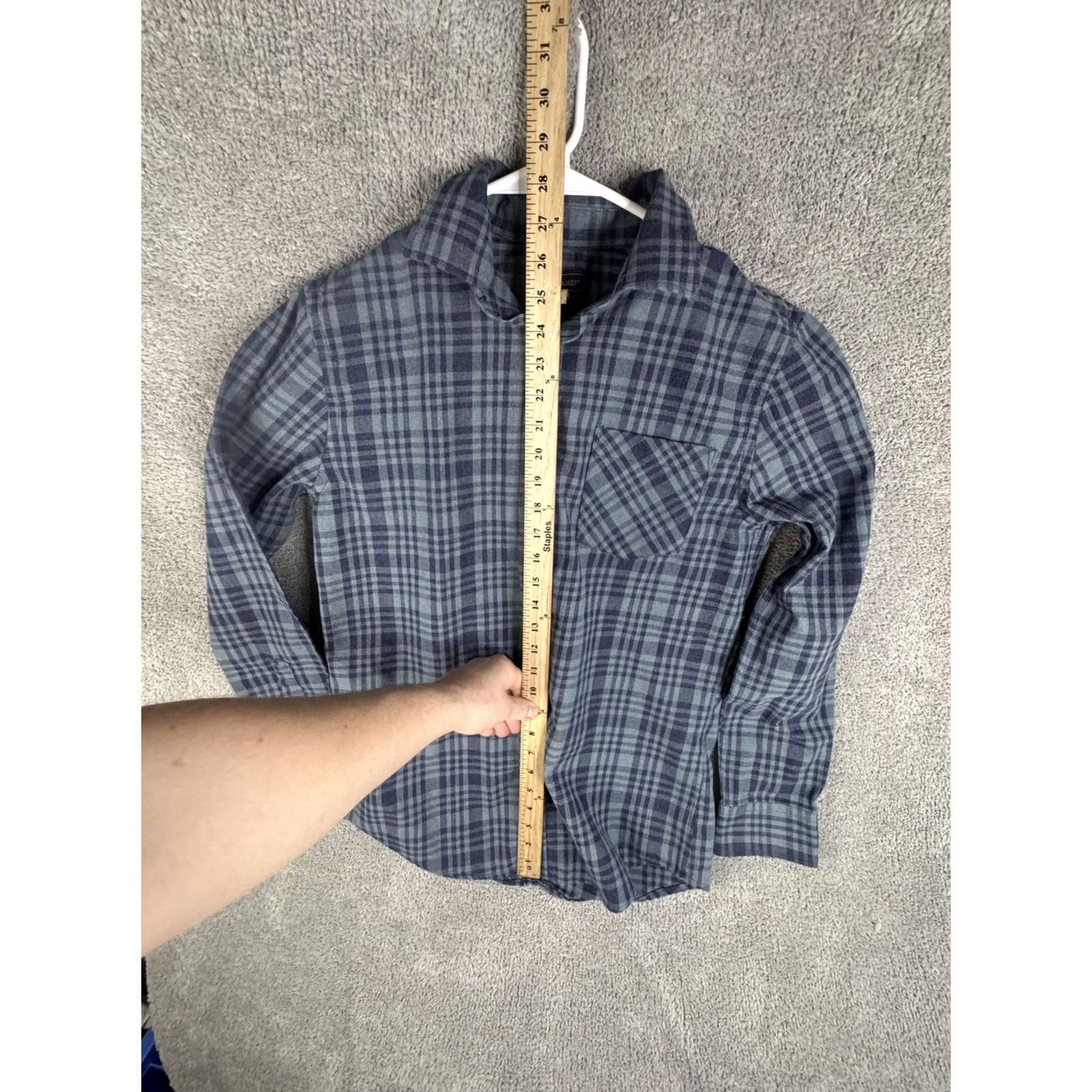 Vintage Mason James Shirt Mens Medium Blue Plaid Flannel Button Front Long Sleeve Size US M / EU 48-50 / 2 - 7 Thumbnail