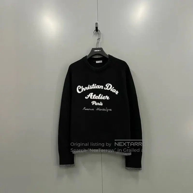 Dior Dior Black Wool Logo Long Sleeve Pullover . Size XXL / US 16-18 / IT 52-54 - 1 Thumbnail