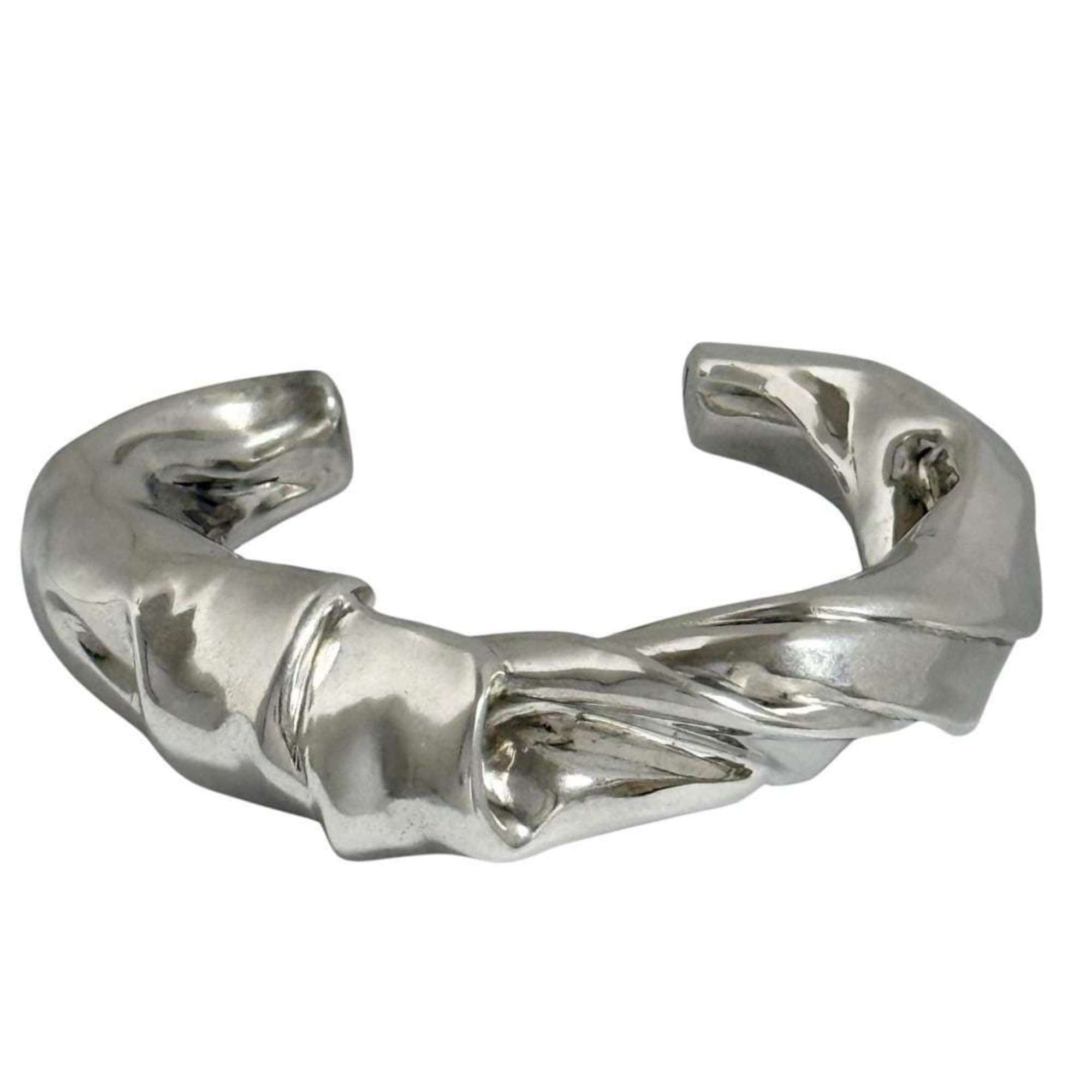 Loewe Loewe Women's/Men's Napa Medium Twist Cuff Bangle in Silver Size ONE SIZE - 1 Thumbnail