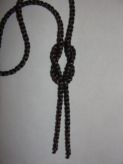 Designer Sterling Silver Nautical Knot Tassel Necklace Unisex Size ONE SIZE - 4 Thumbnail