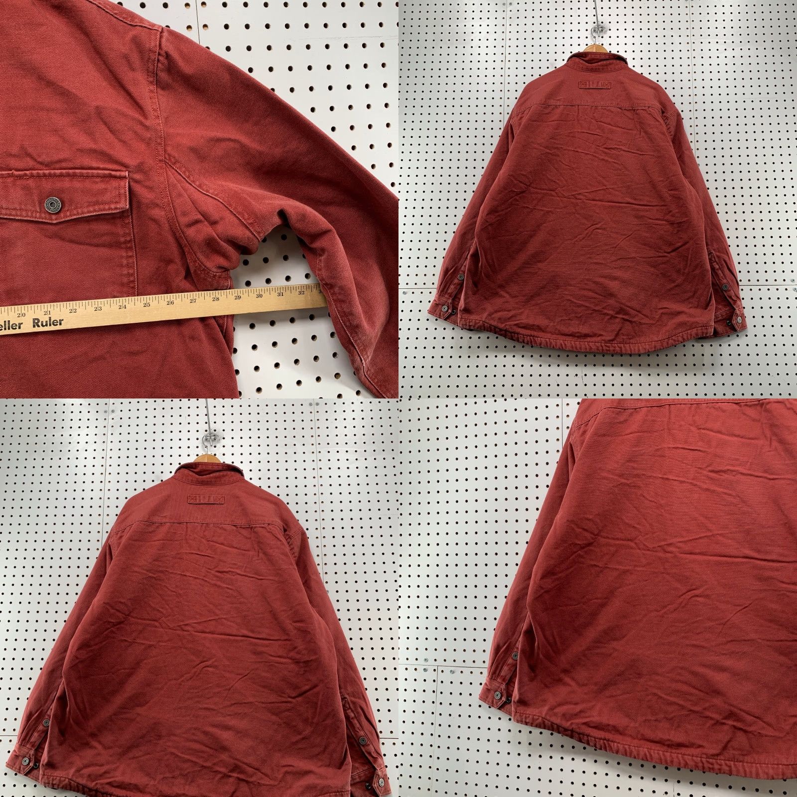 Vintage Duluth Trading Canvas Jacket Mens 2XL Red Fleece Lined Utility Workwear Jacket Size US XXL / EU 58 / 5 - 9 Thumbnail